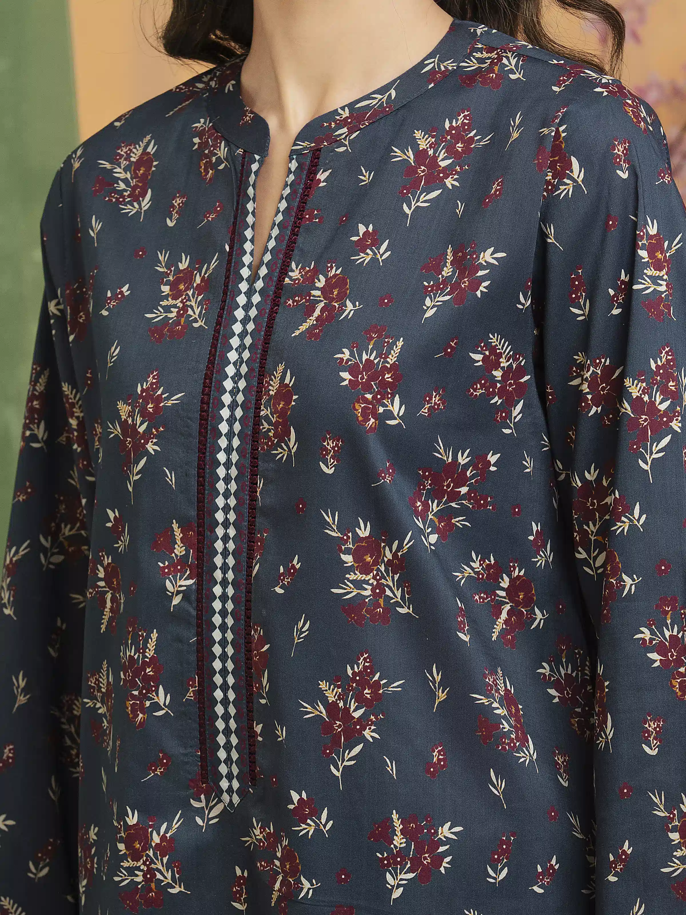 Printed Lawn Suit - EWU5A1-35276-3P - Image 3