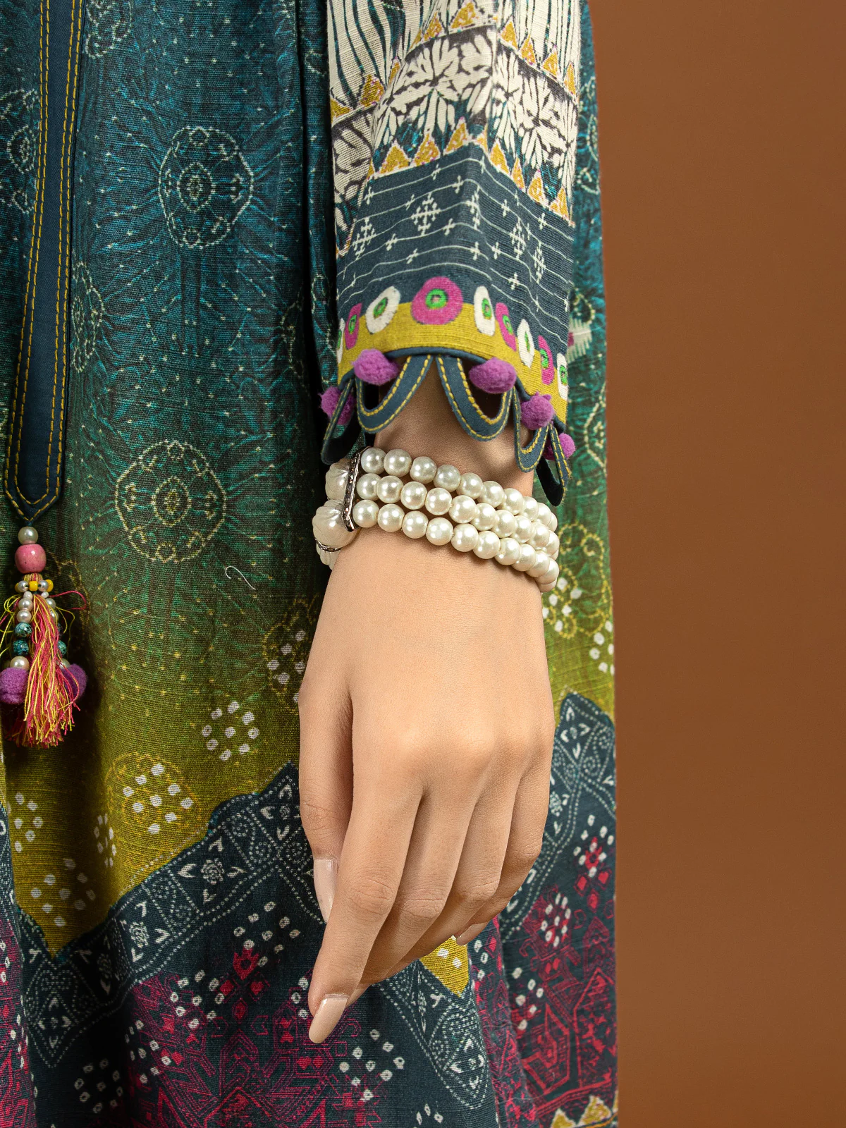 Embroidered Viscose Suit - EWU22V13-24033 - Image 4