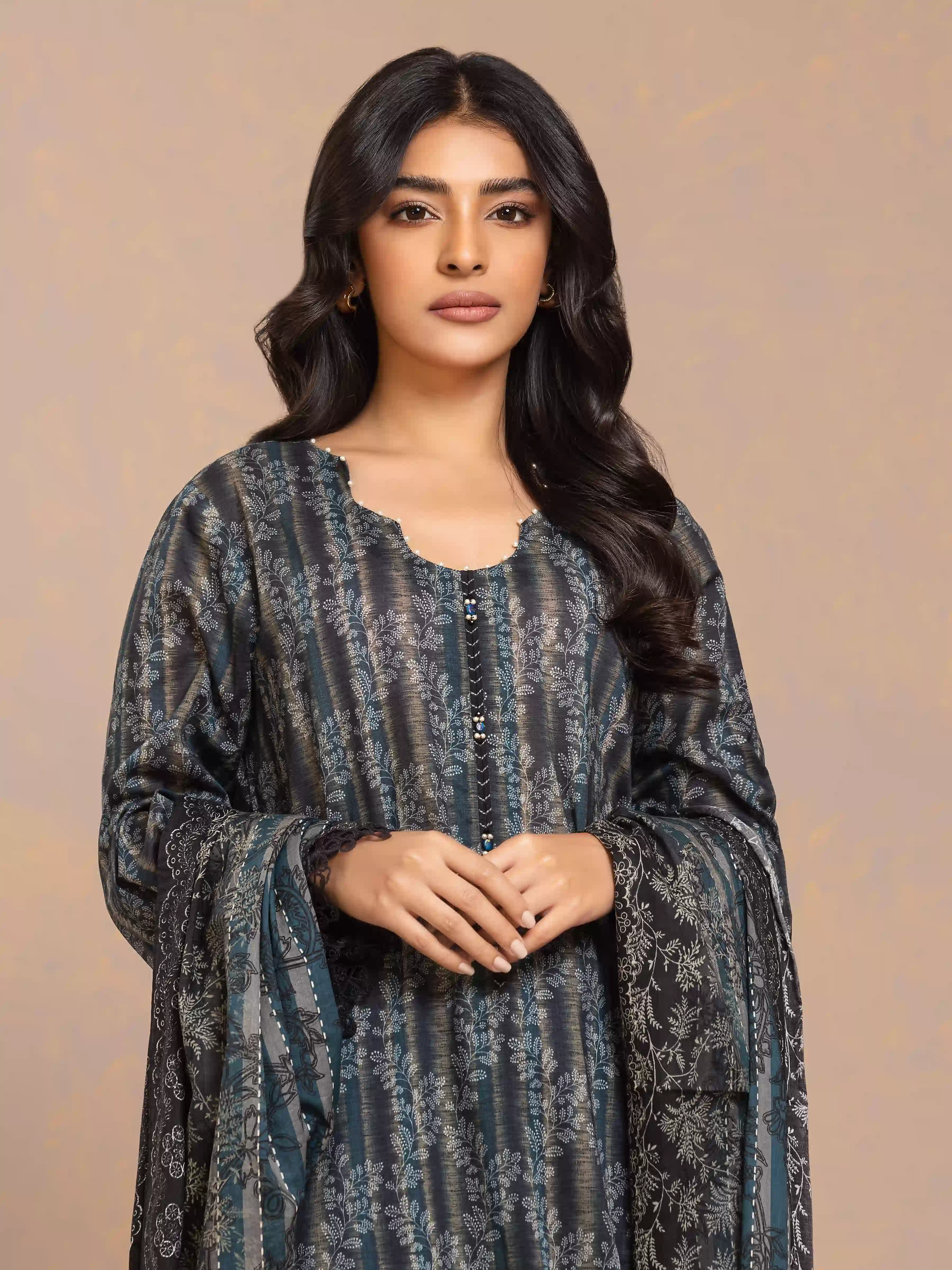 Printed Khaddar Suit - EWU24A3-29501-3P - Image 4