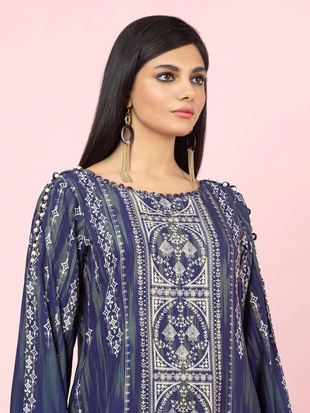 Printed Viscose Suit - EWU22A4-24024XXL - Image 5