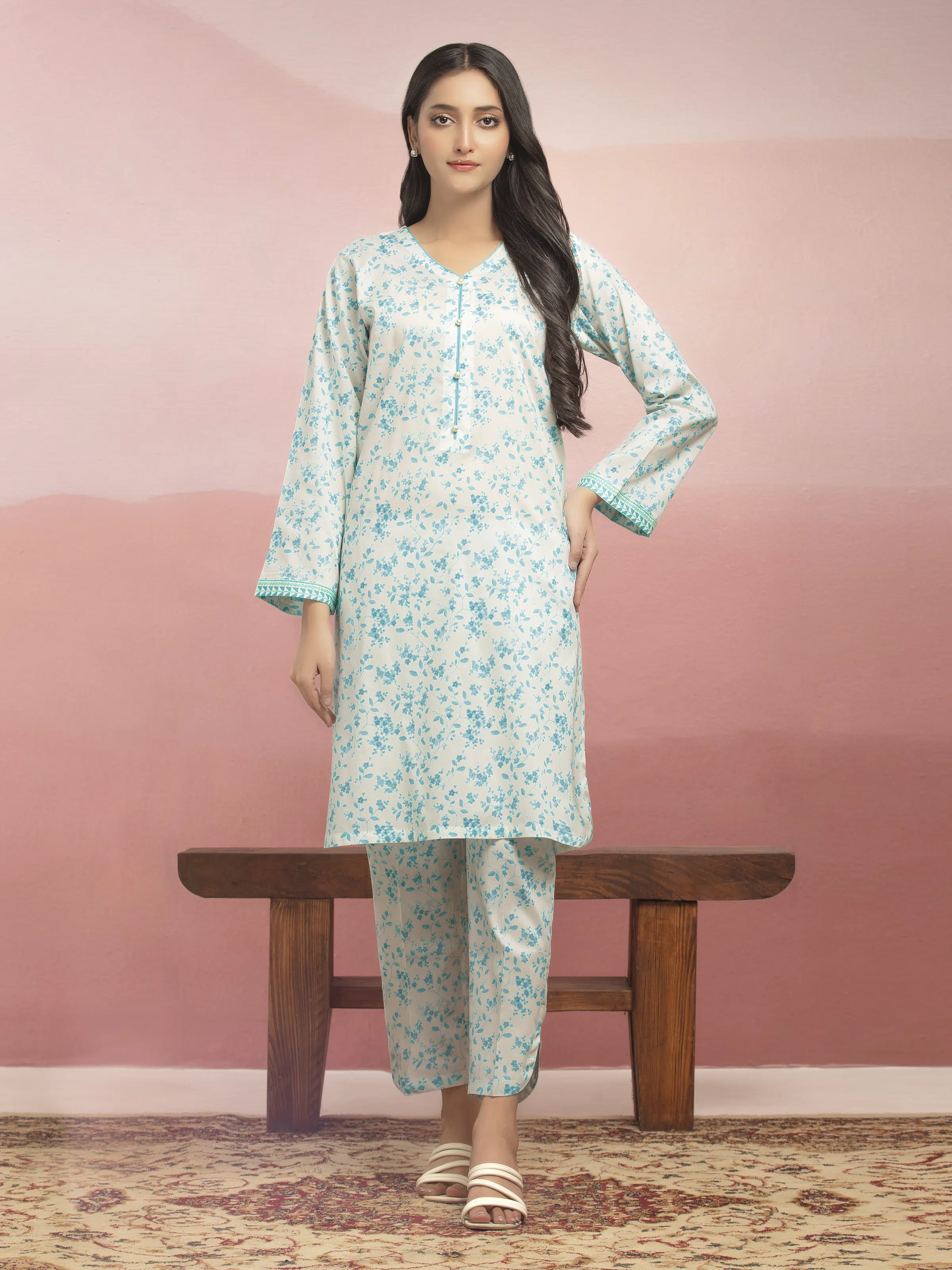 Printed Lawn Shirt Trouser - EWU5A1-35406ST