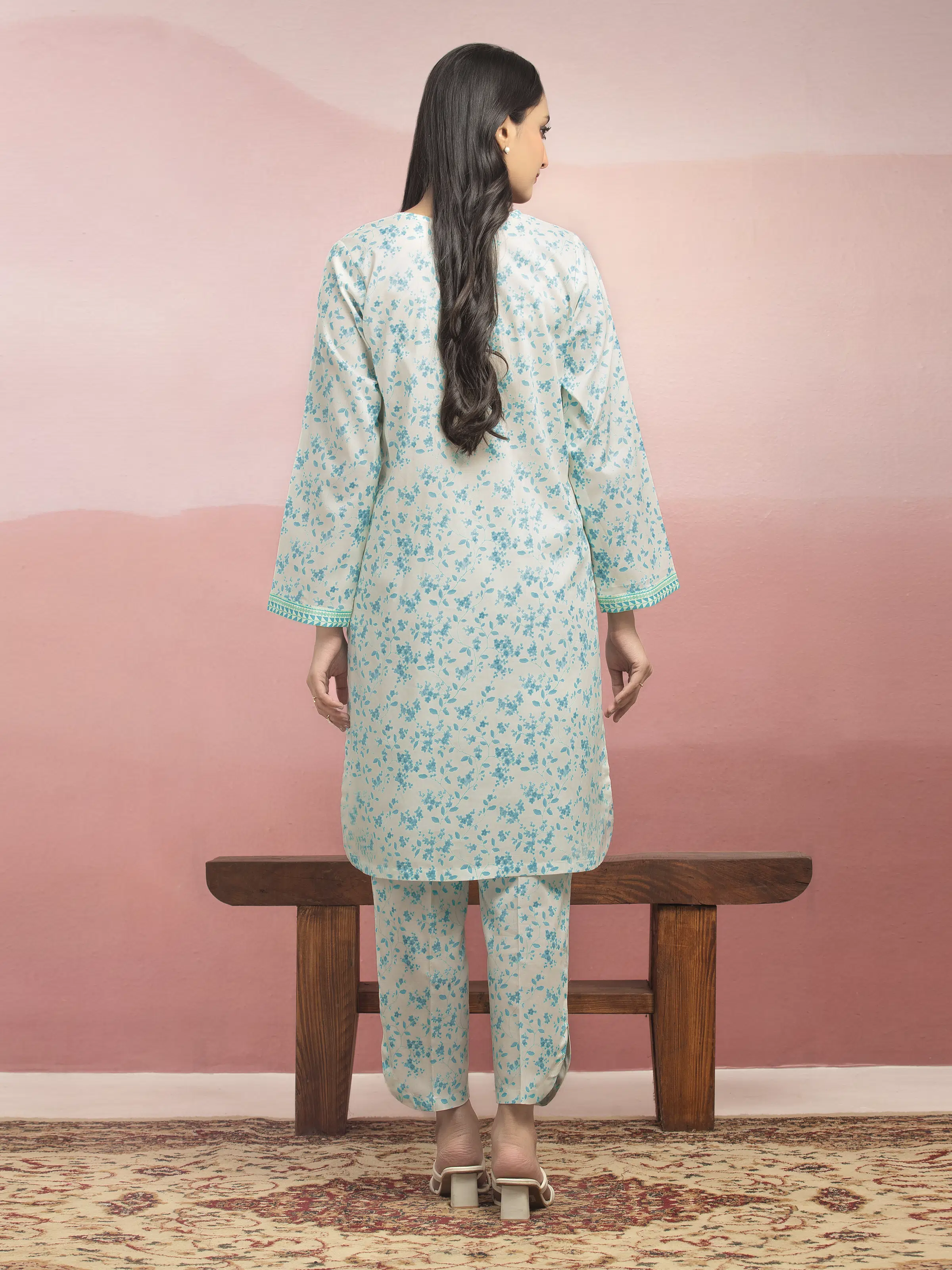 Printed Lawn Shirt Trouser - EWU5A1-35406ST - Image 2