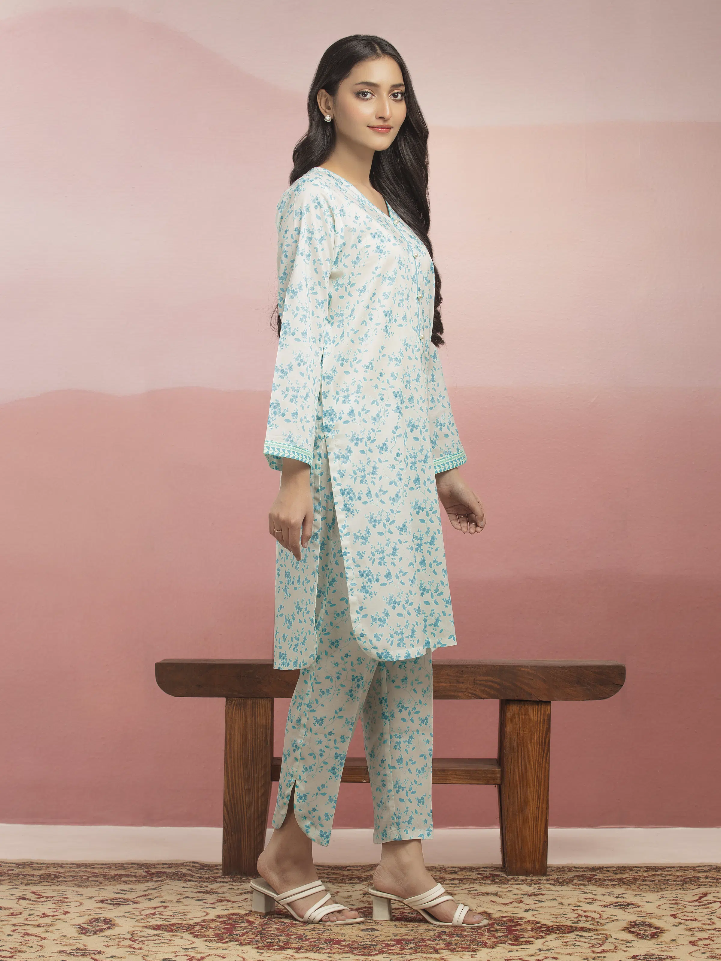 Printed Lawn Shirt Trouser - EWU5A1-35406ST - Image 3