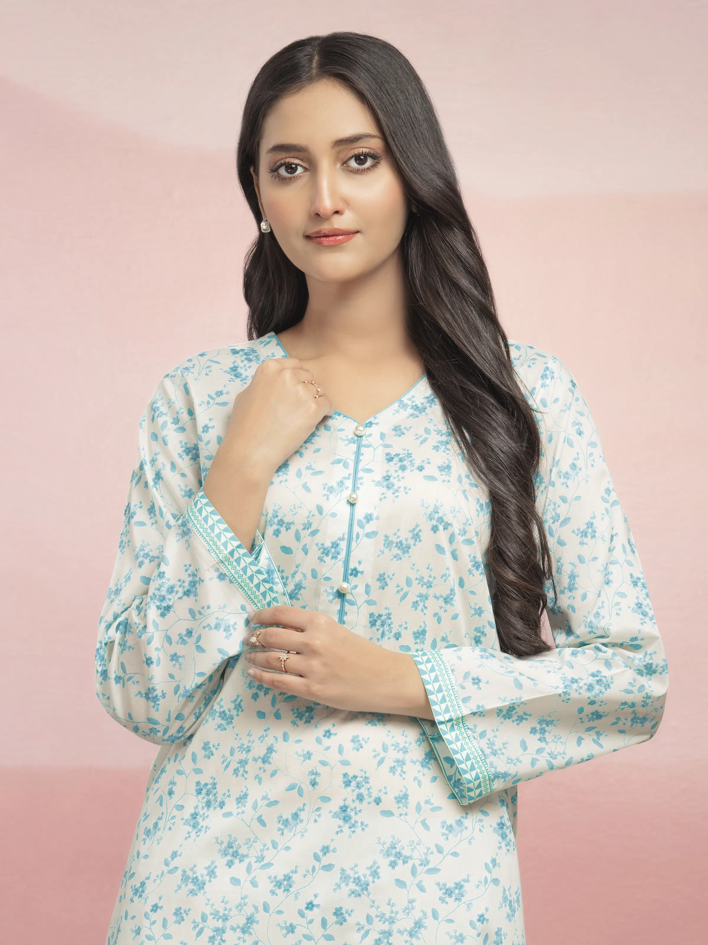 Printed Lawn Shirt Trouser - EWU5A1-35406ST - Image 4