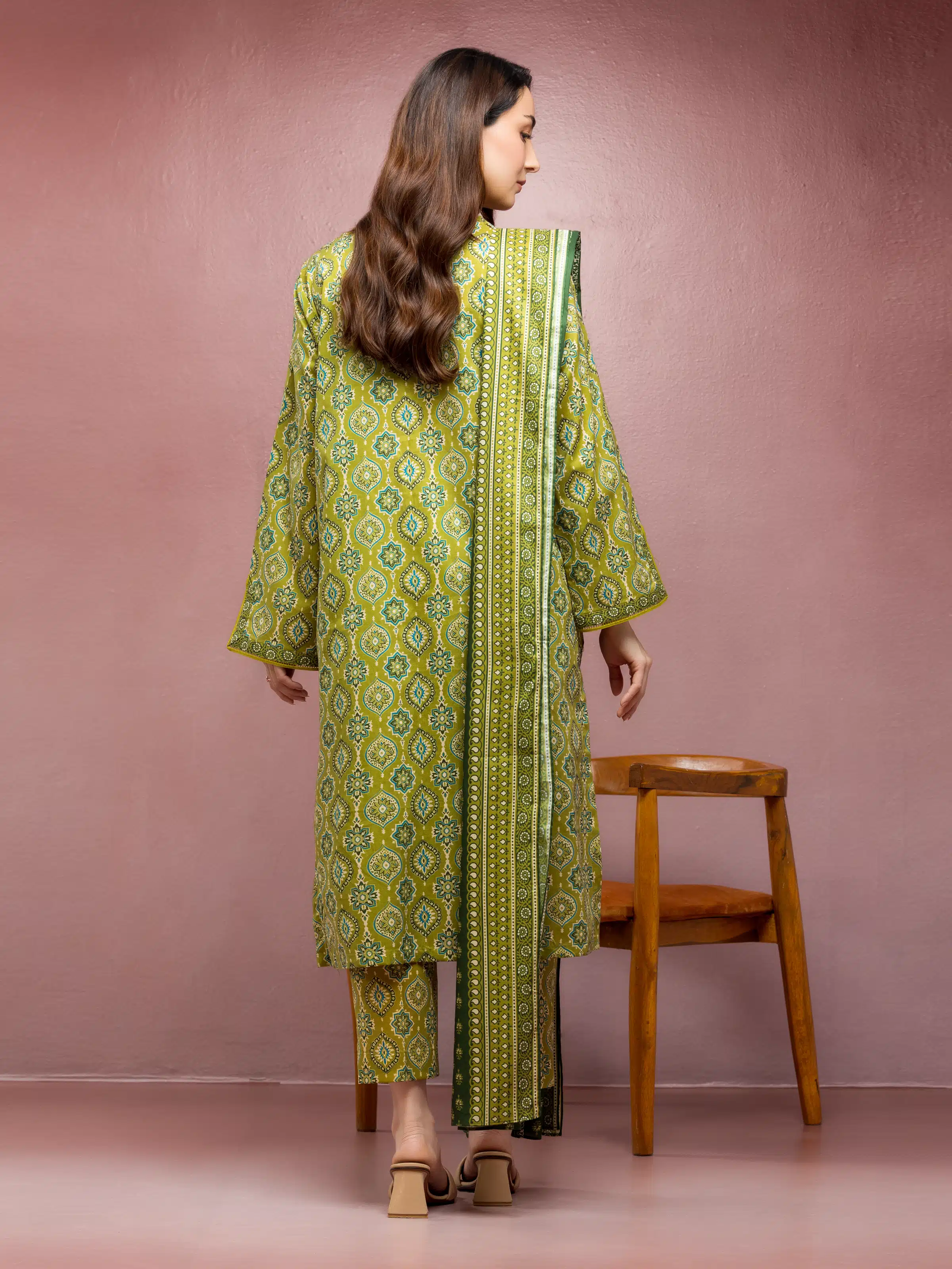 Printed Lawn Suit - EWU5A1-35103-3P - Image 2