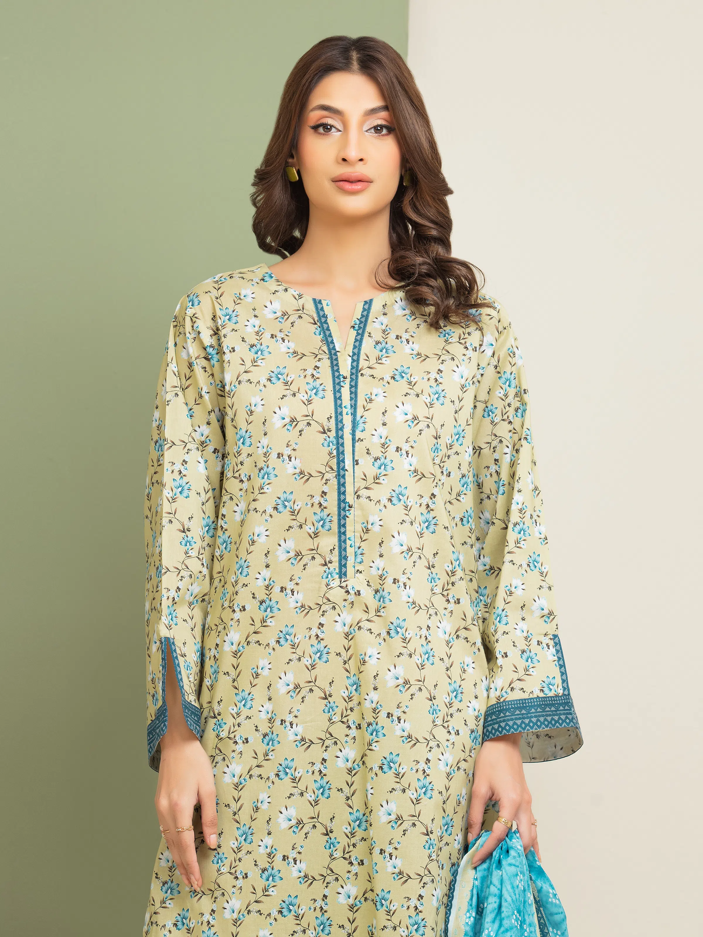 Printed Lawn Suit - EWU5A1-35073-3P - Image 2