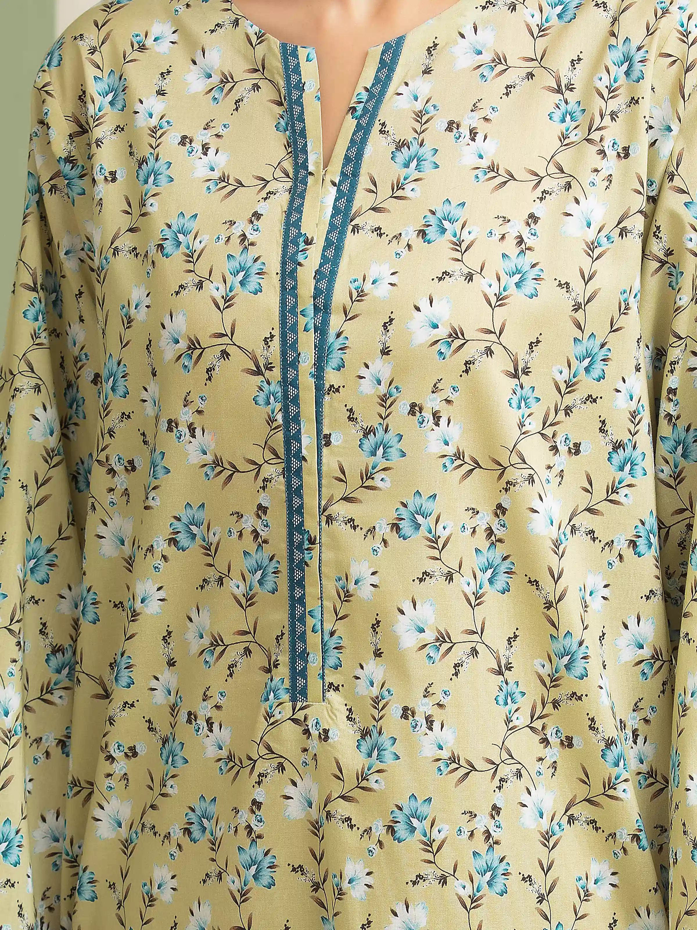 Printed Lawn Suit - EWU5A1-35073-3P - Image 3