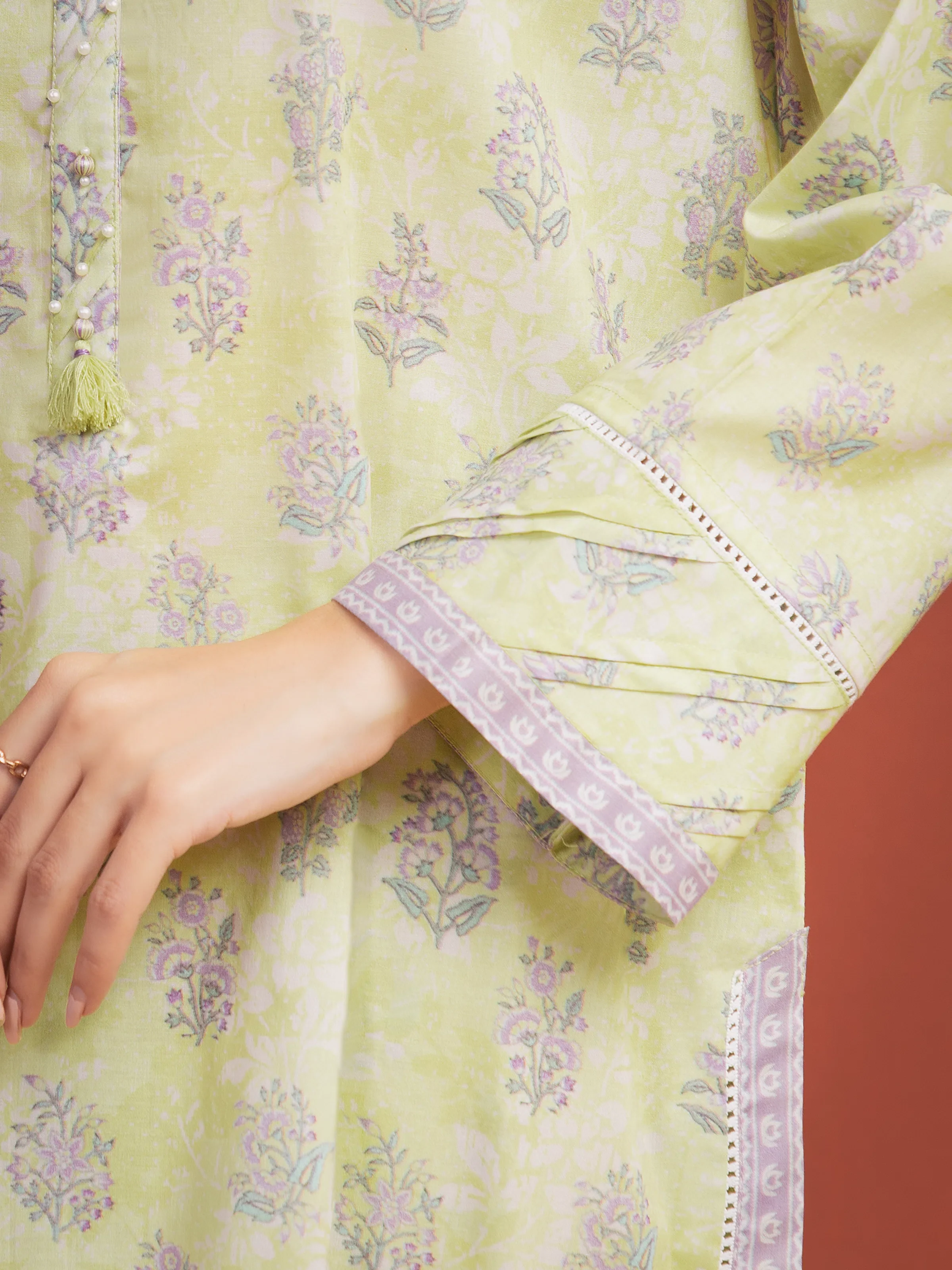 Printed Lawn Suit - EWU5A1-35301-3P - Image 3