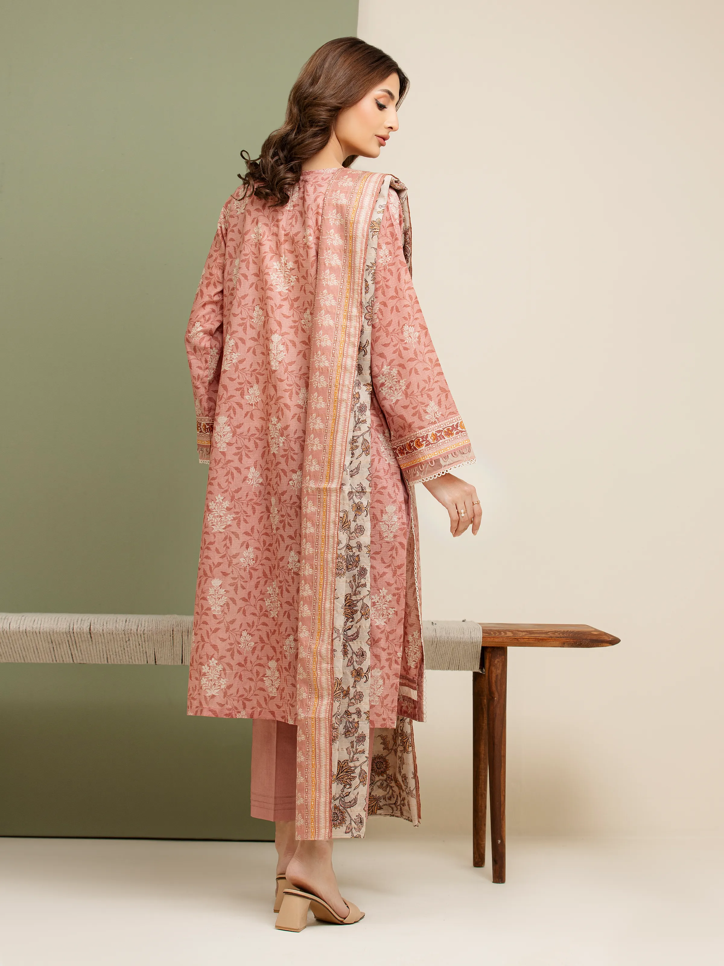 Printed Zari Lawn Suit - EWU5M6-012-3P - Image 2