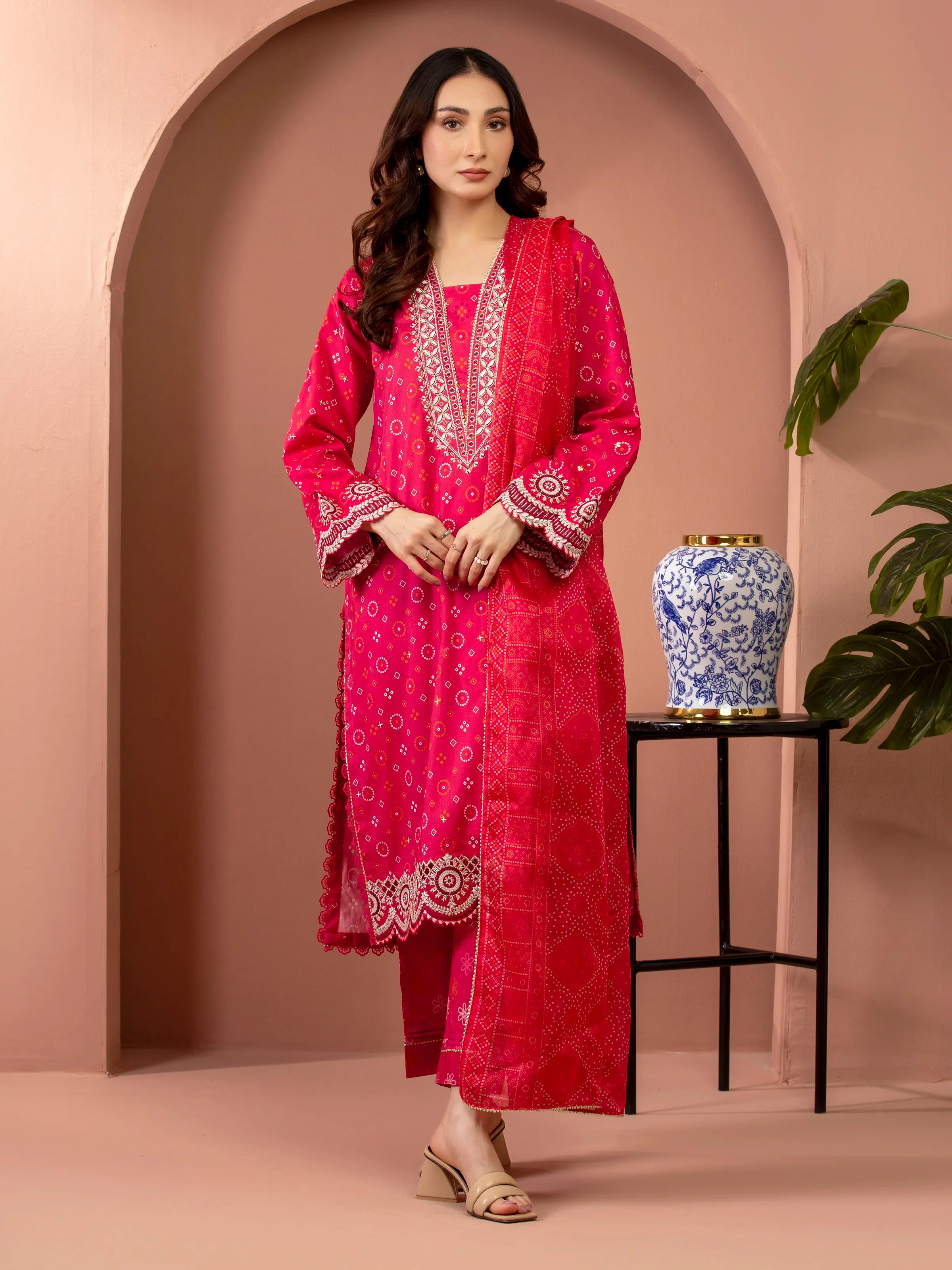 Embroidered Lawn Suit - EWU5V1-31418-3P