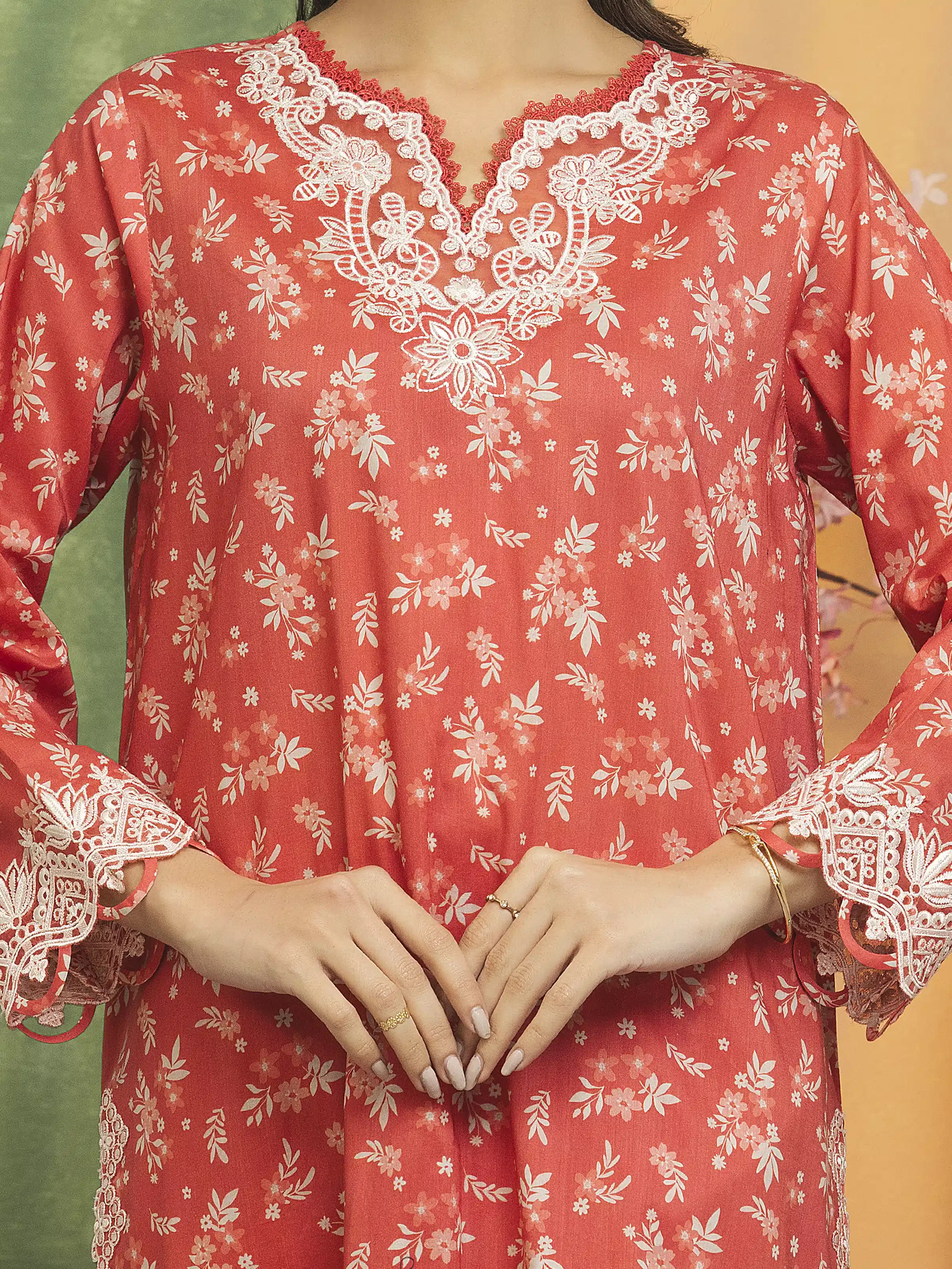 Embroidered Lawn Shirt Trouser - EWU5V1-31472ST - Image 3