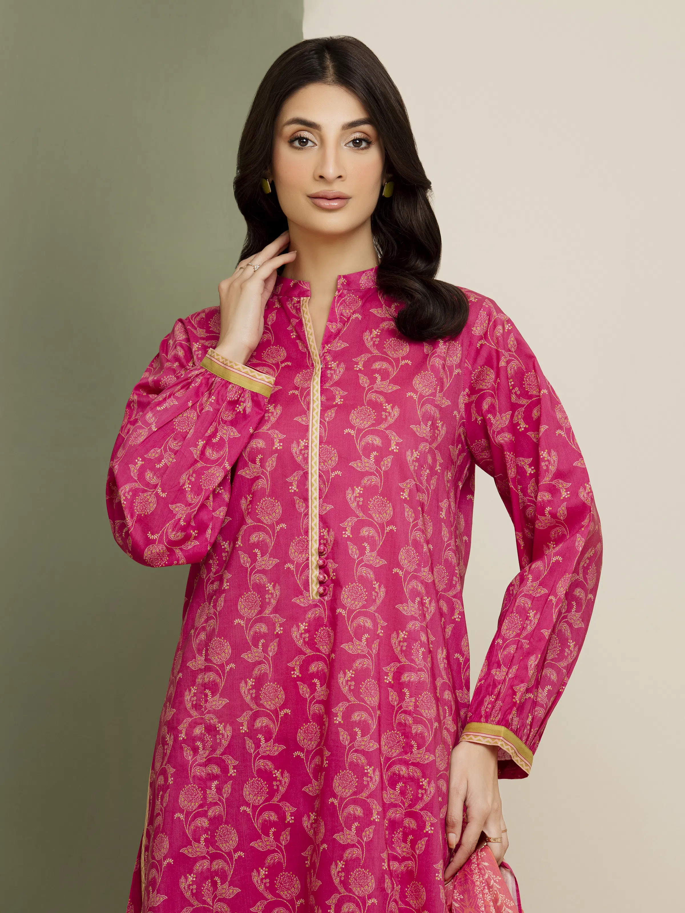 Printed Lawn Suit - EWU5A1-35171-3P - Image 2