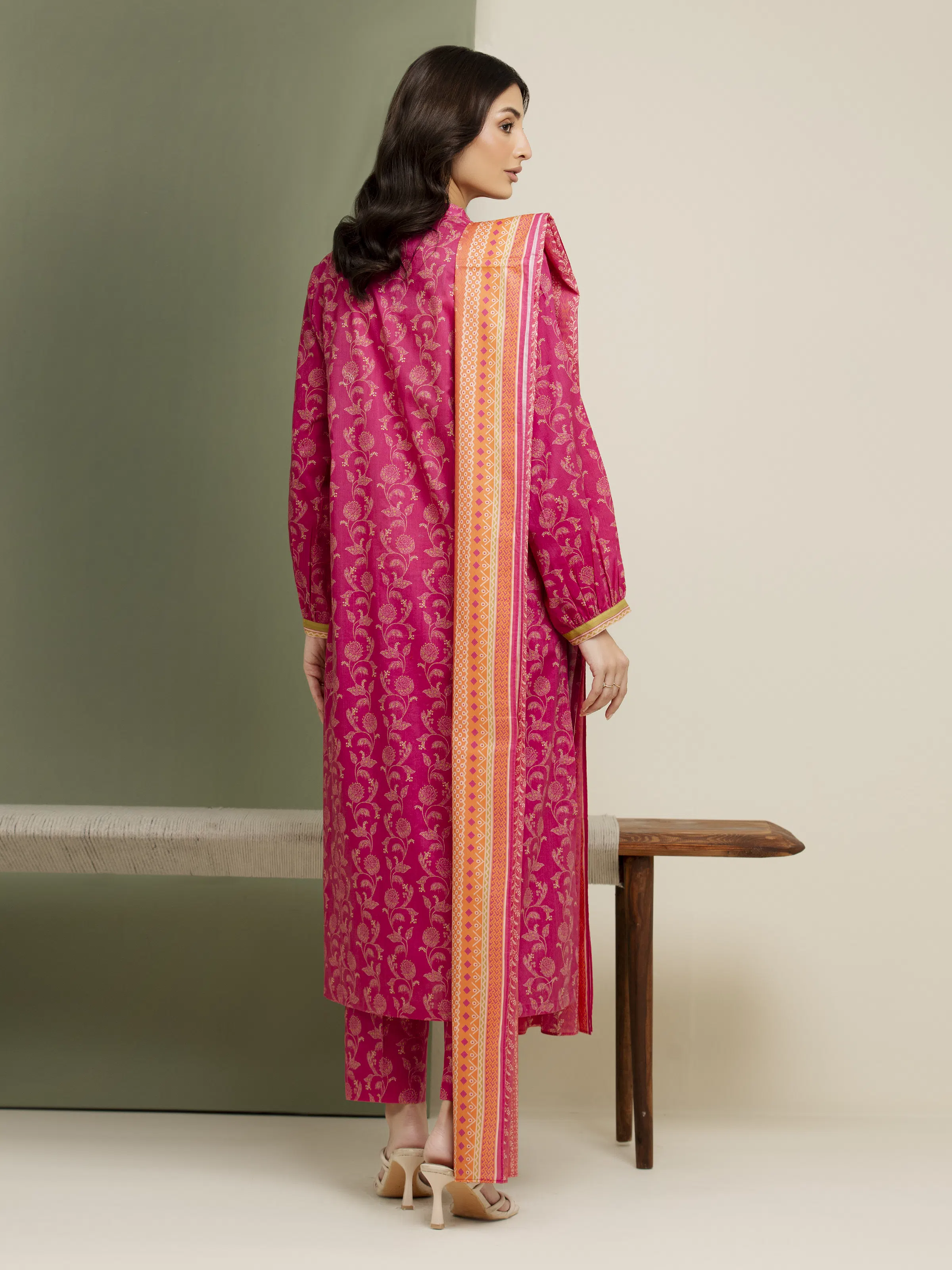 Printed Lawn Suit - EWU5A1-35171-3P - Image 6