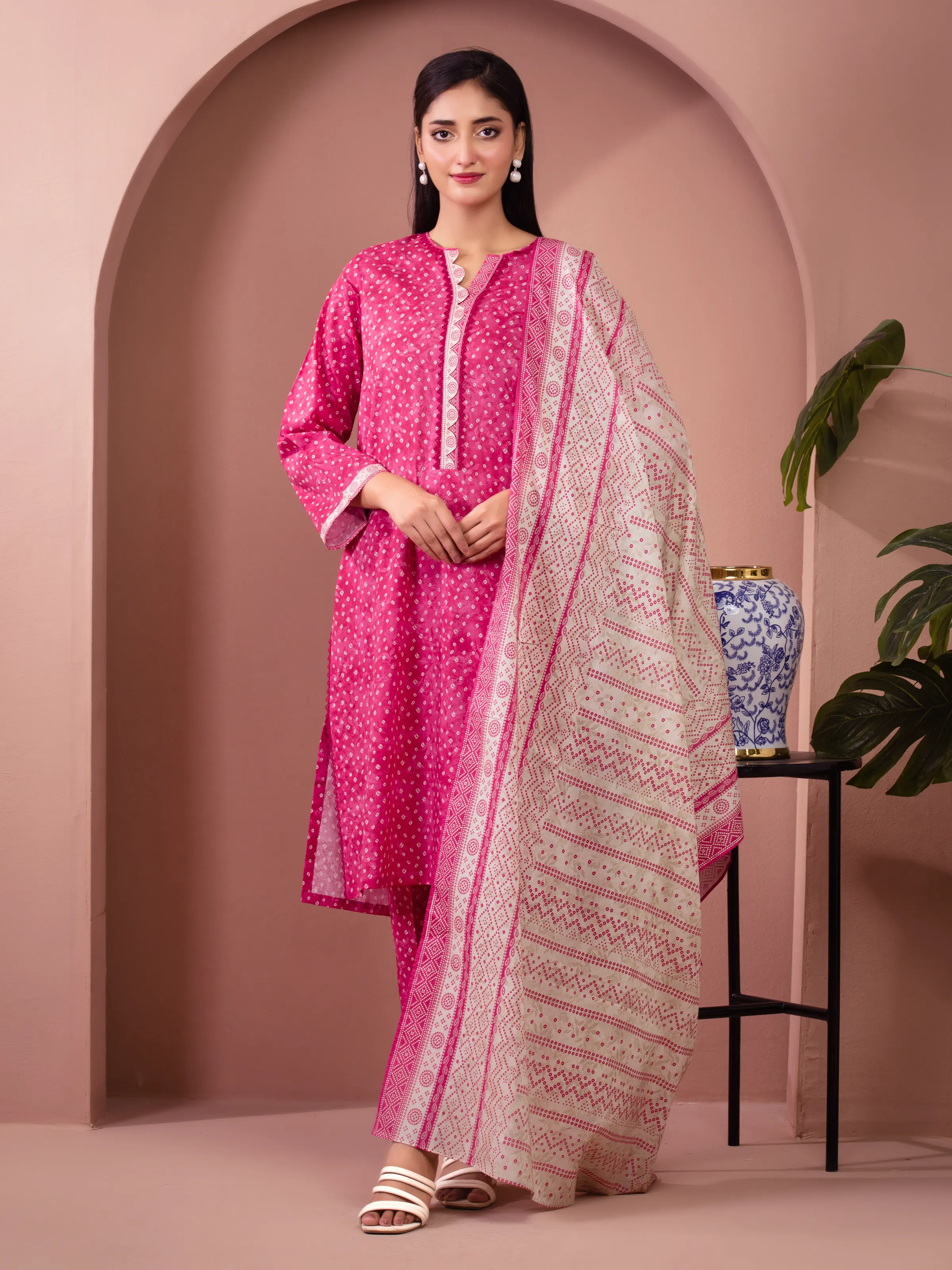 Printed Lawn Suit - EWU5A1-35267-3P