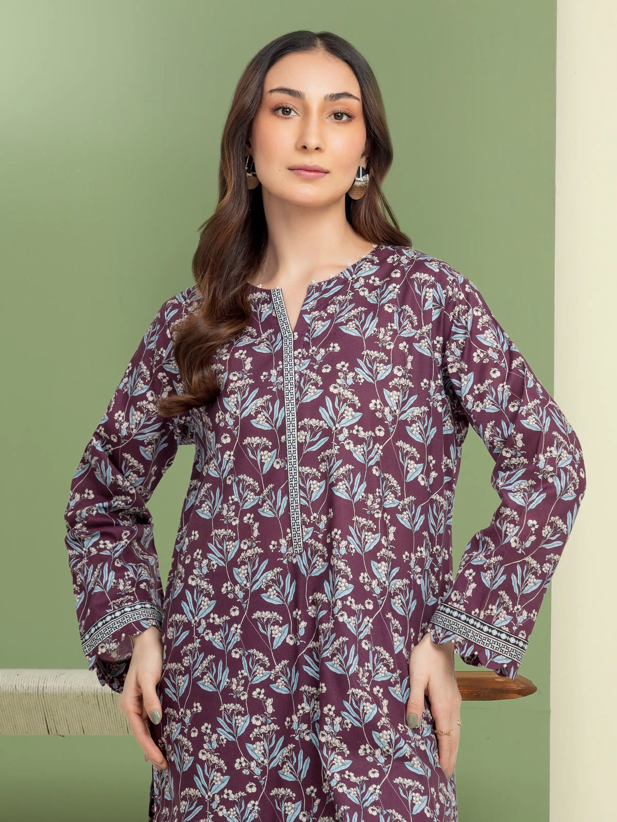 Printed Lawn Shirt Trouser - EWU5A1-35602ST - Image 4