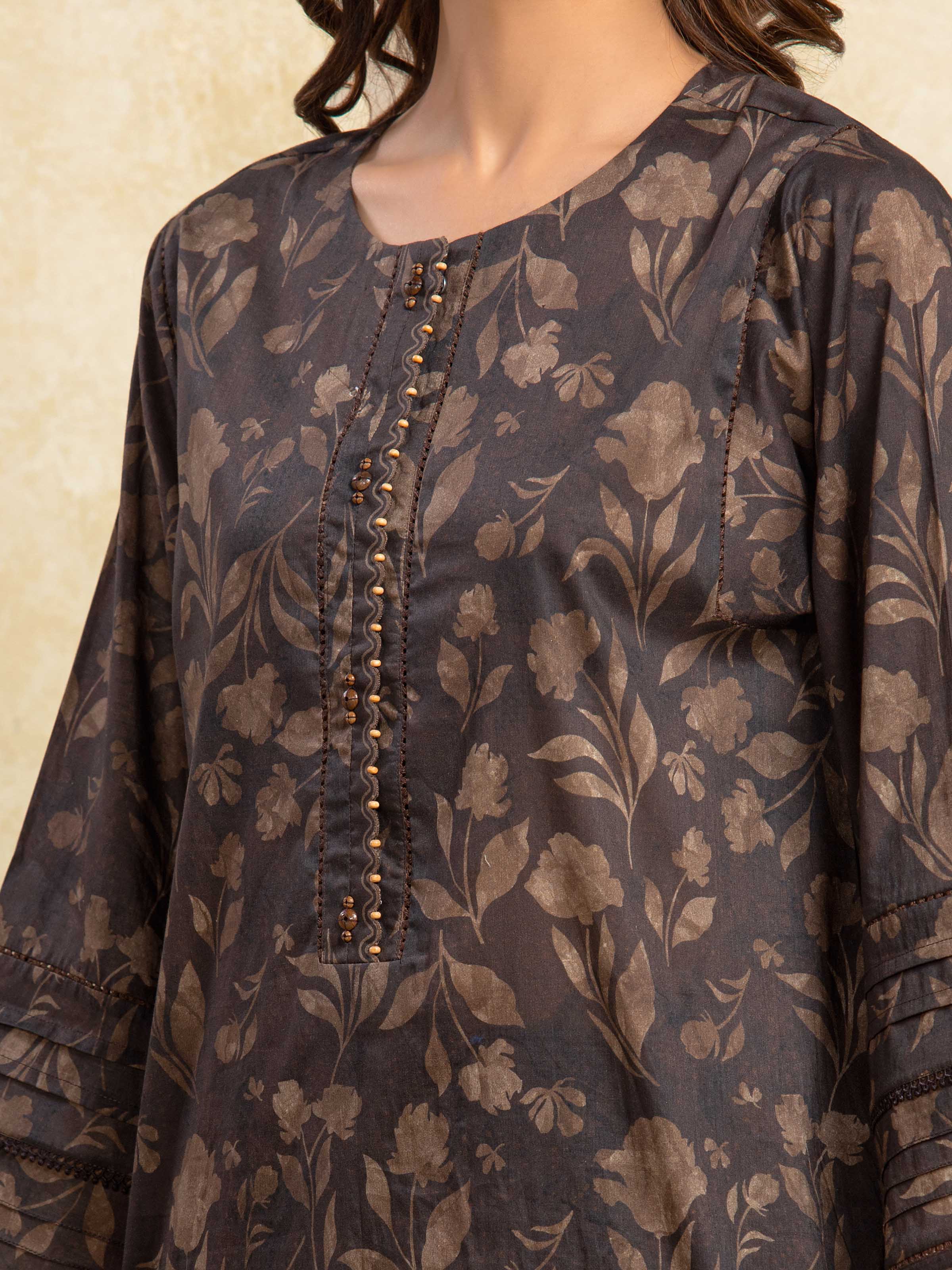 Printed Khaddar Shirt Dupatta - EWU5A3-35990SD - Image 3