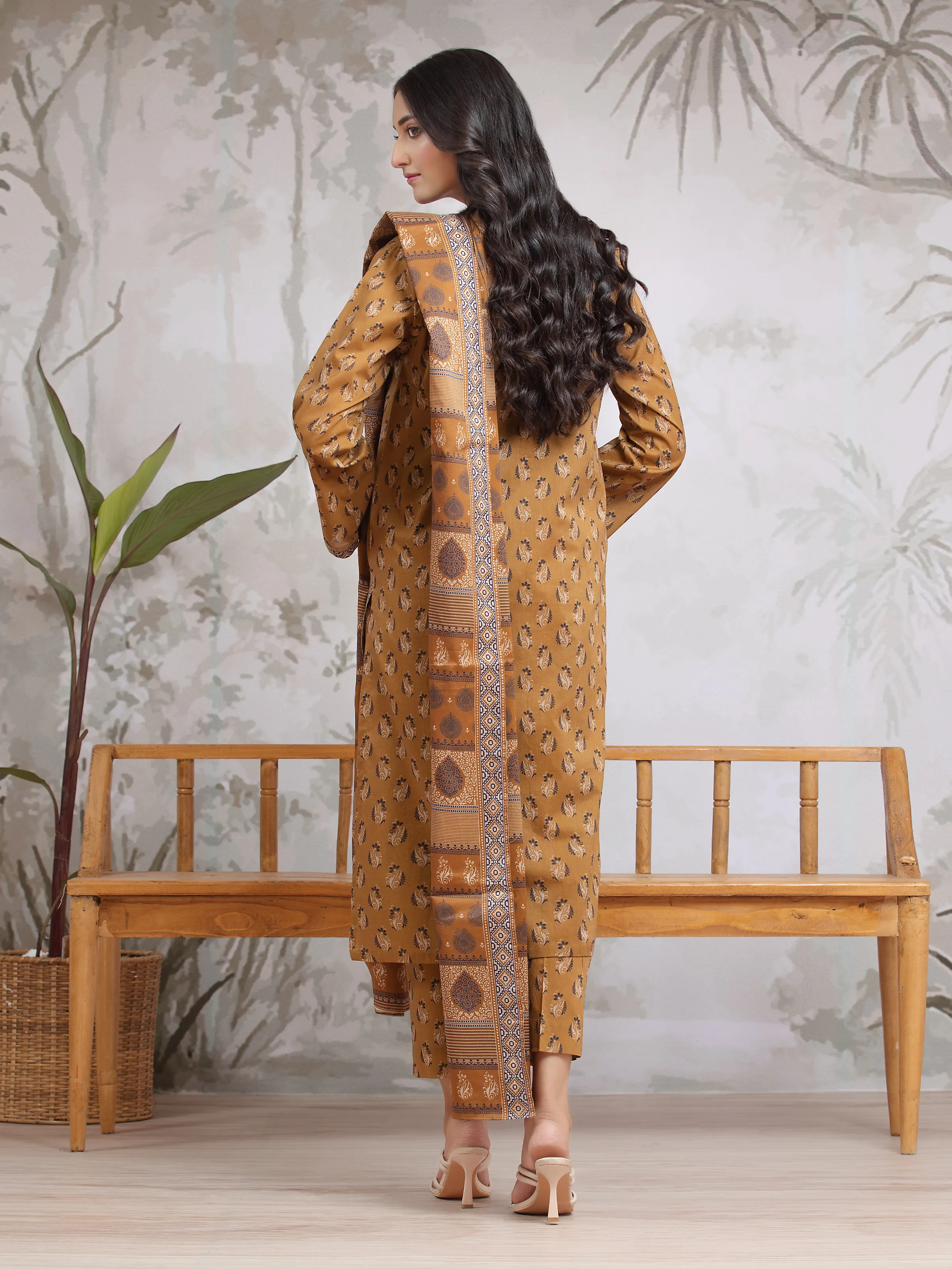 Printed Khaddar Shirt - EWU24A3-29598S - Image 2