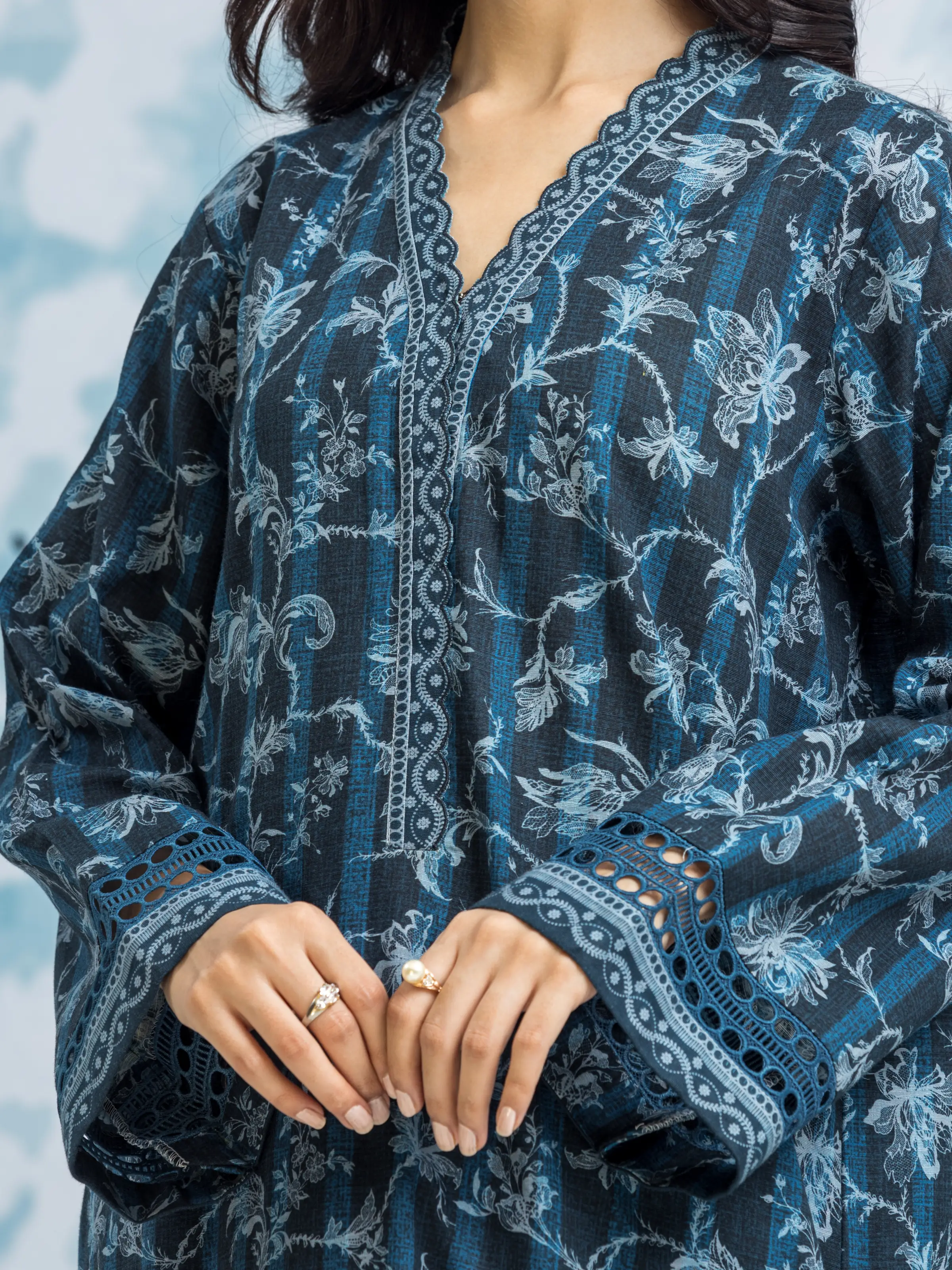 Printed Khaddar Shirt Trouser - EWU24A3-29303ST - Image 3