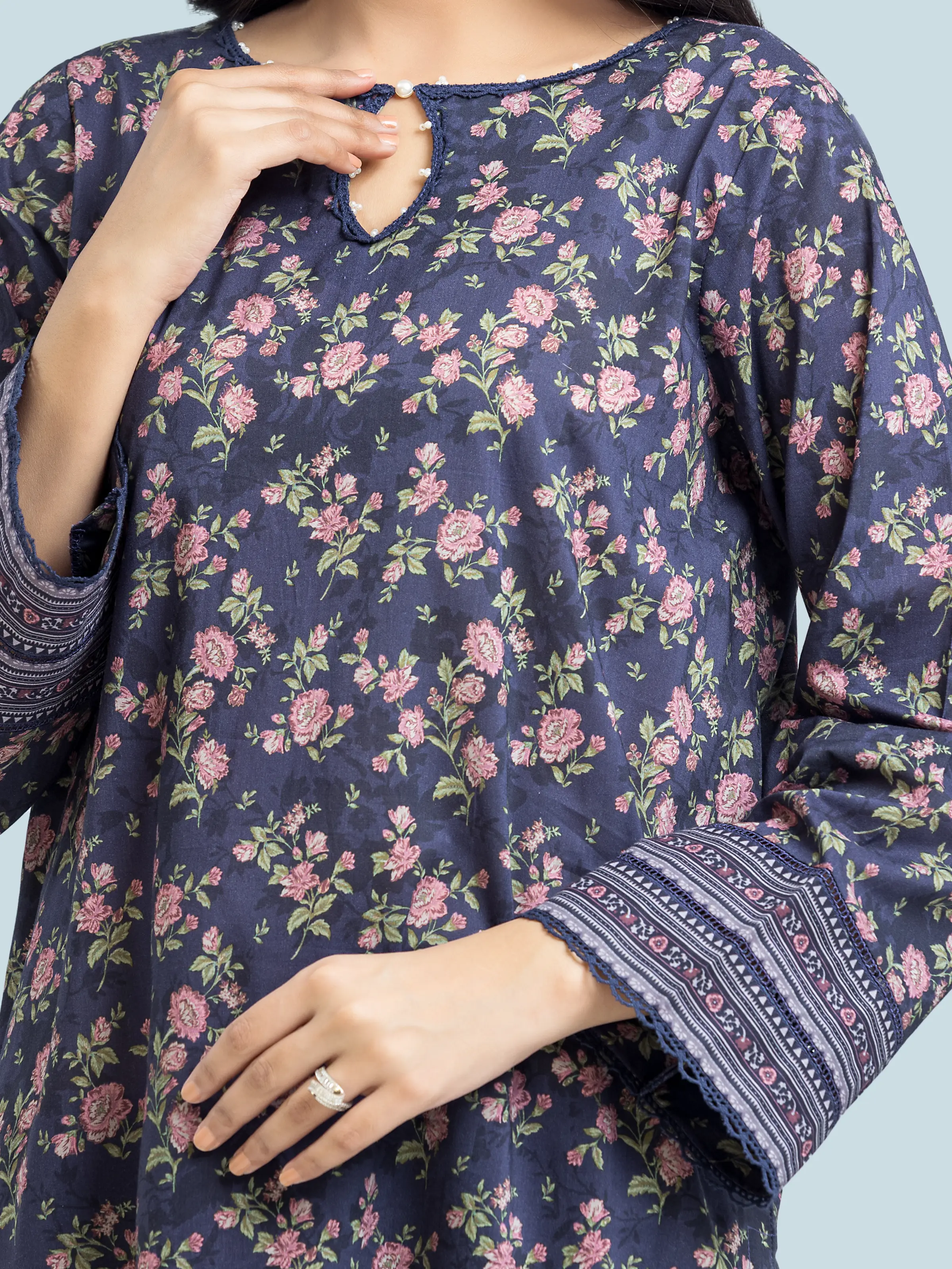 Printed Khaddar Shirt Trouser - EWU24A3-29650ST - Image 5