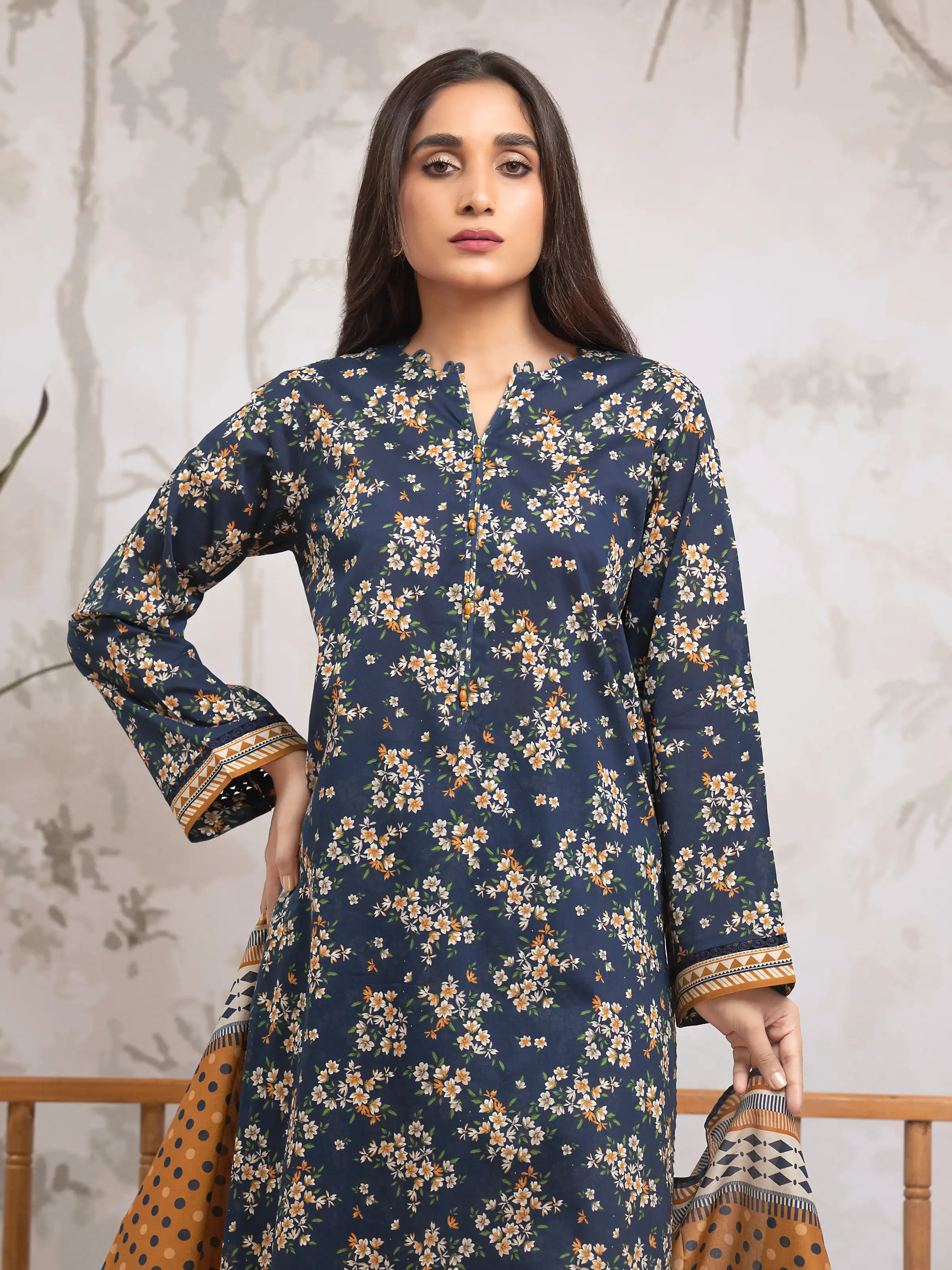 Printed Khaddar Suit - EWU24A3-29806-3P - Image 3