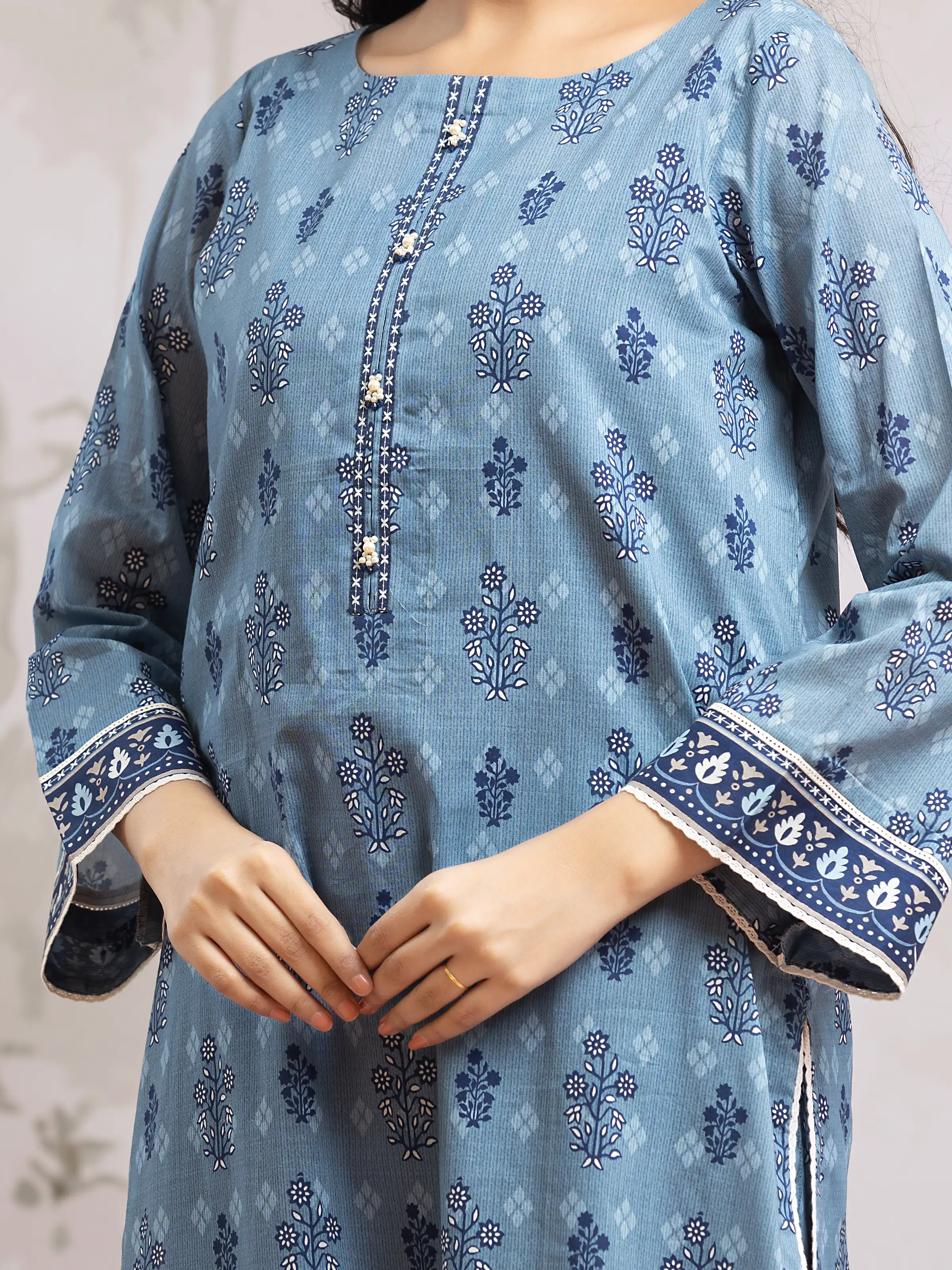 Printed Khaddar Shirt Trouser - EWU24M2-189ST - Image 3