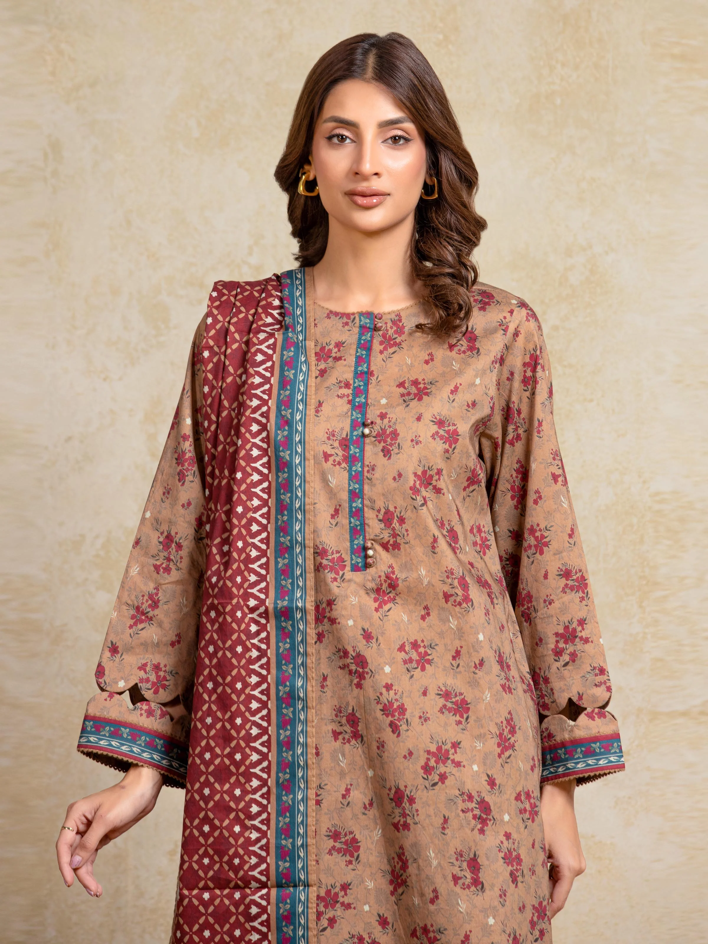 Printed Khaddar Shirt Trouser - EWU5A3-35910ST - Image 2