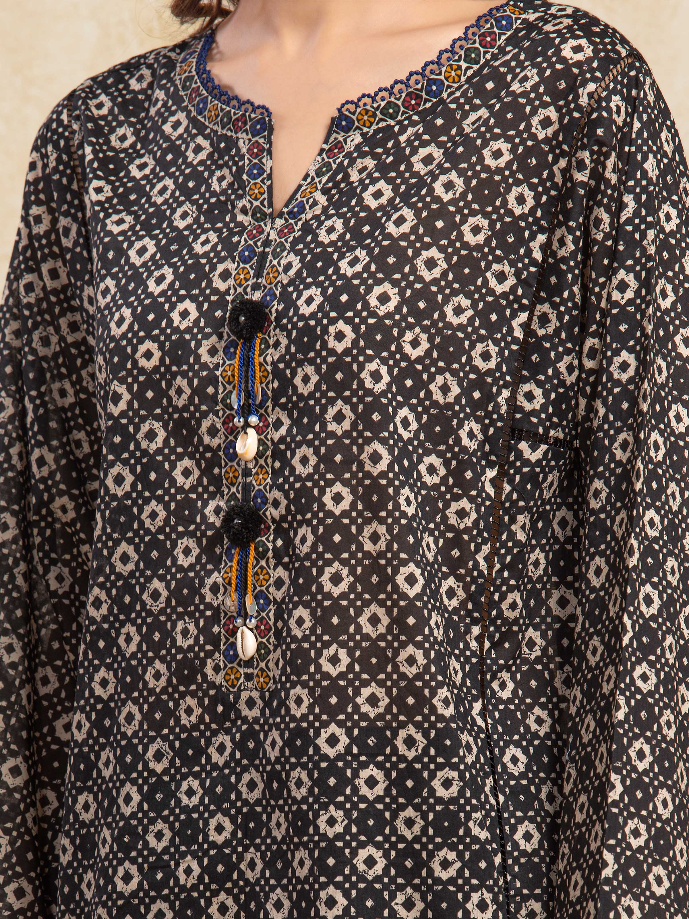 Printed Khaddar Shirt Trouser - EWU5A3-35979ST - Image 3