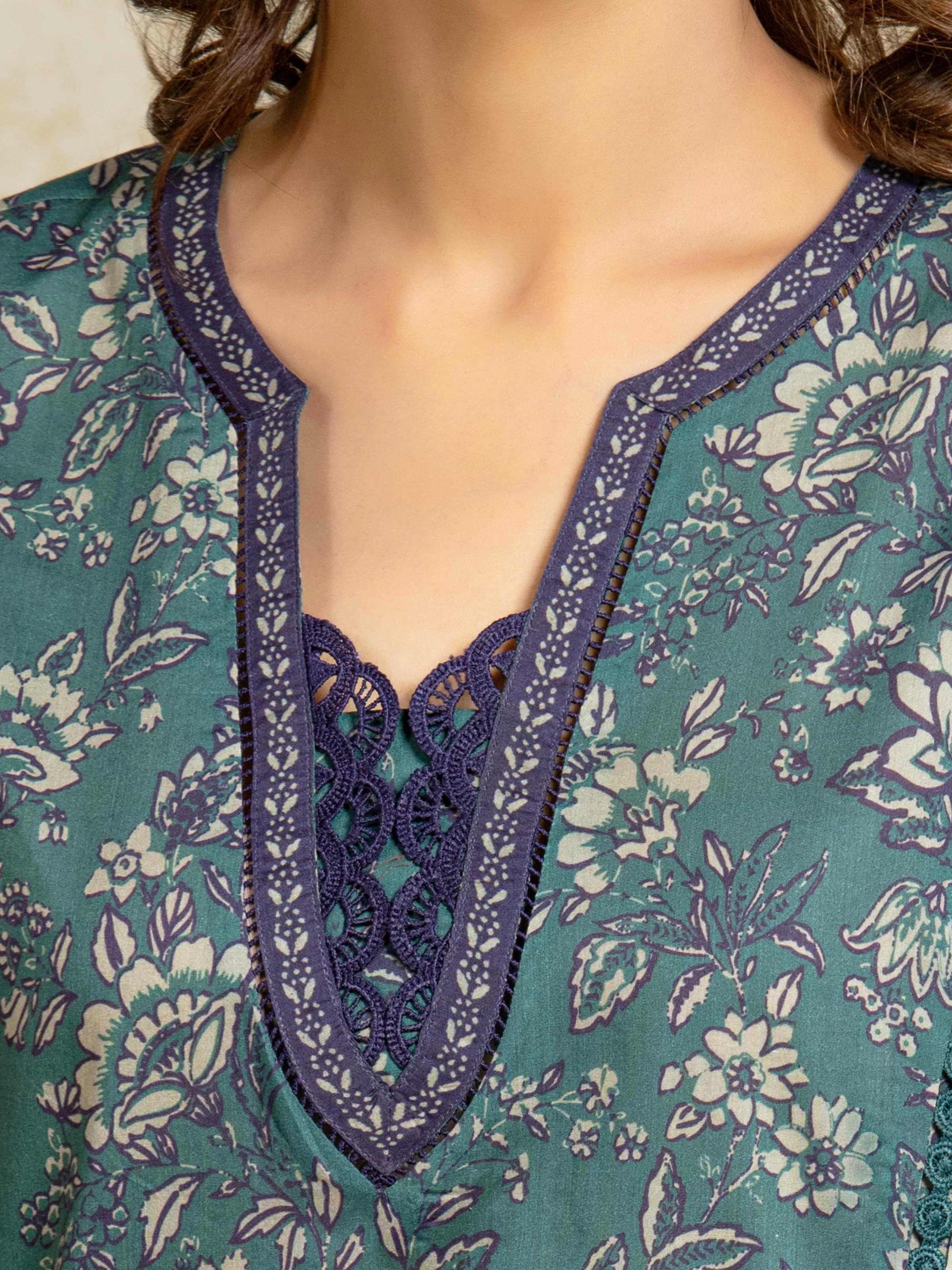 Printed Khaddar Shirt Trouser - EWU5A3-35996ST - Image 3