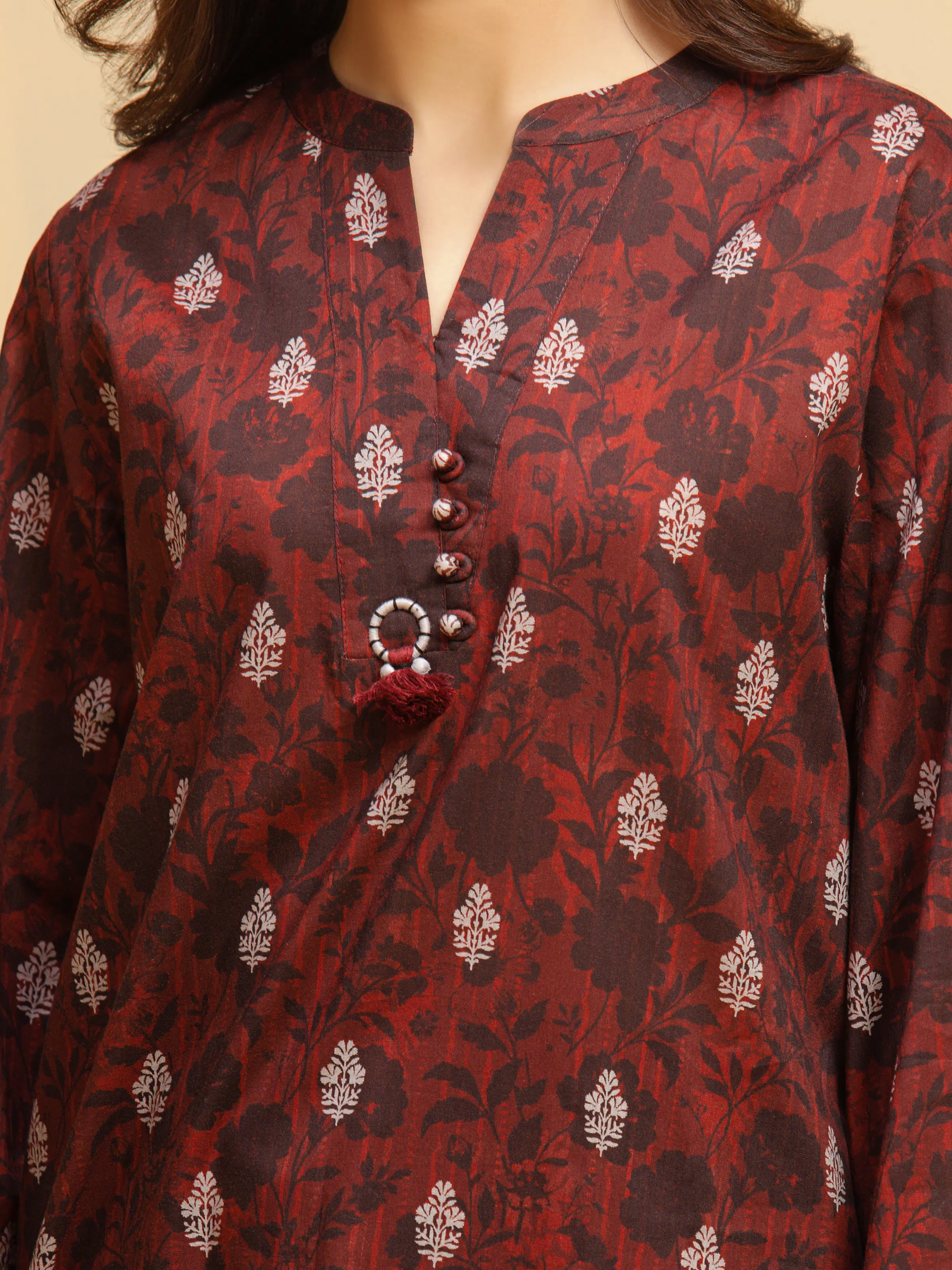 Printed Khaddar Shirt Trouser - EWU5A3-36021ST - Image 4