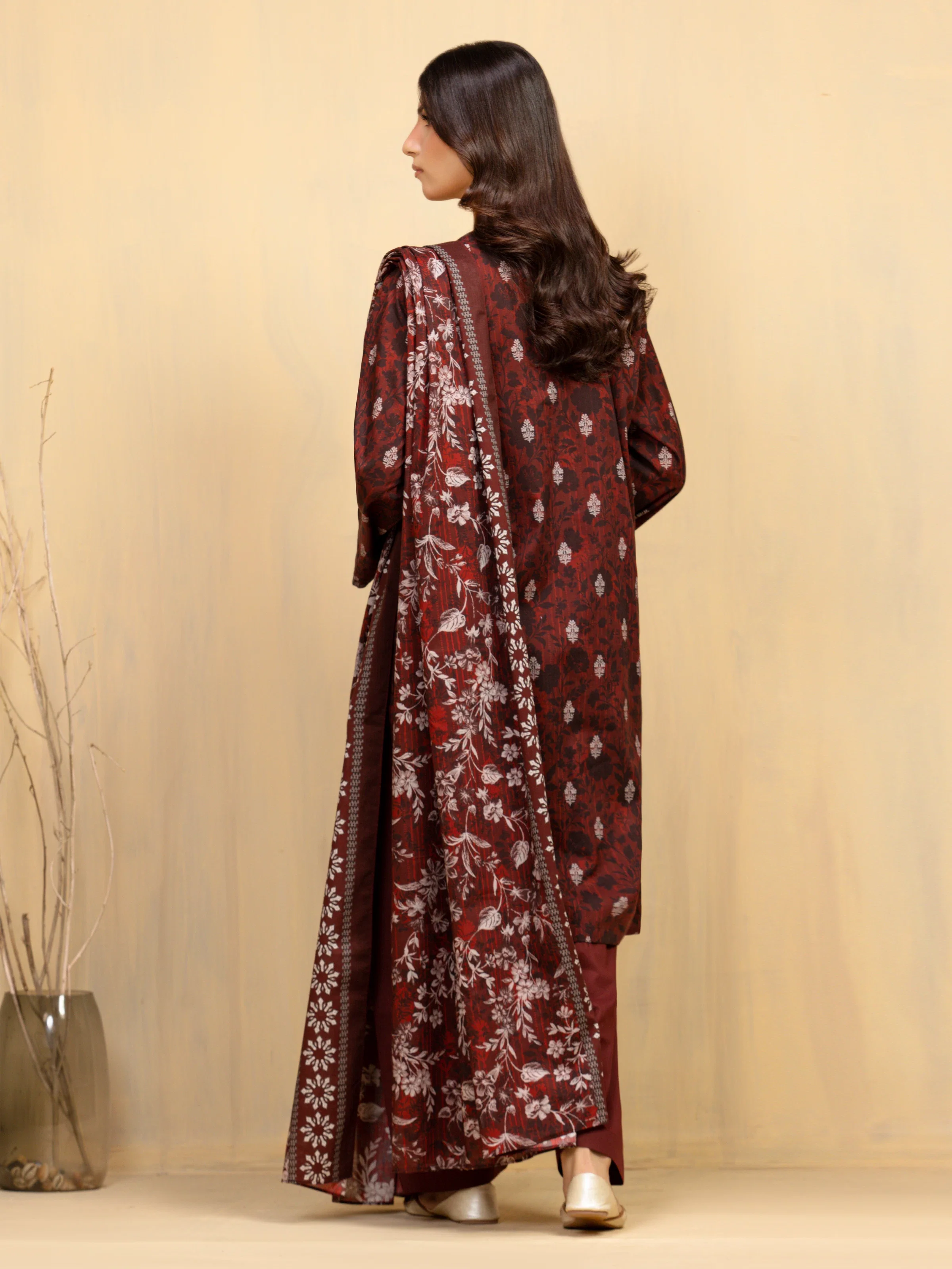 Printed Khaddar Shirt Trouser - EWU5A3-36021ST - Image 6