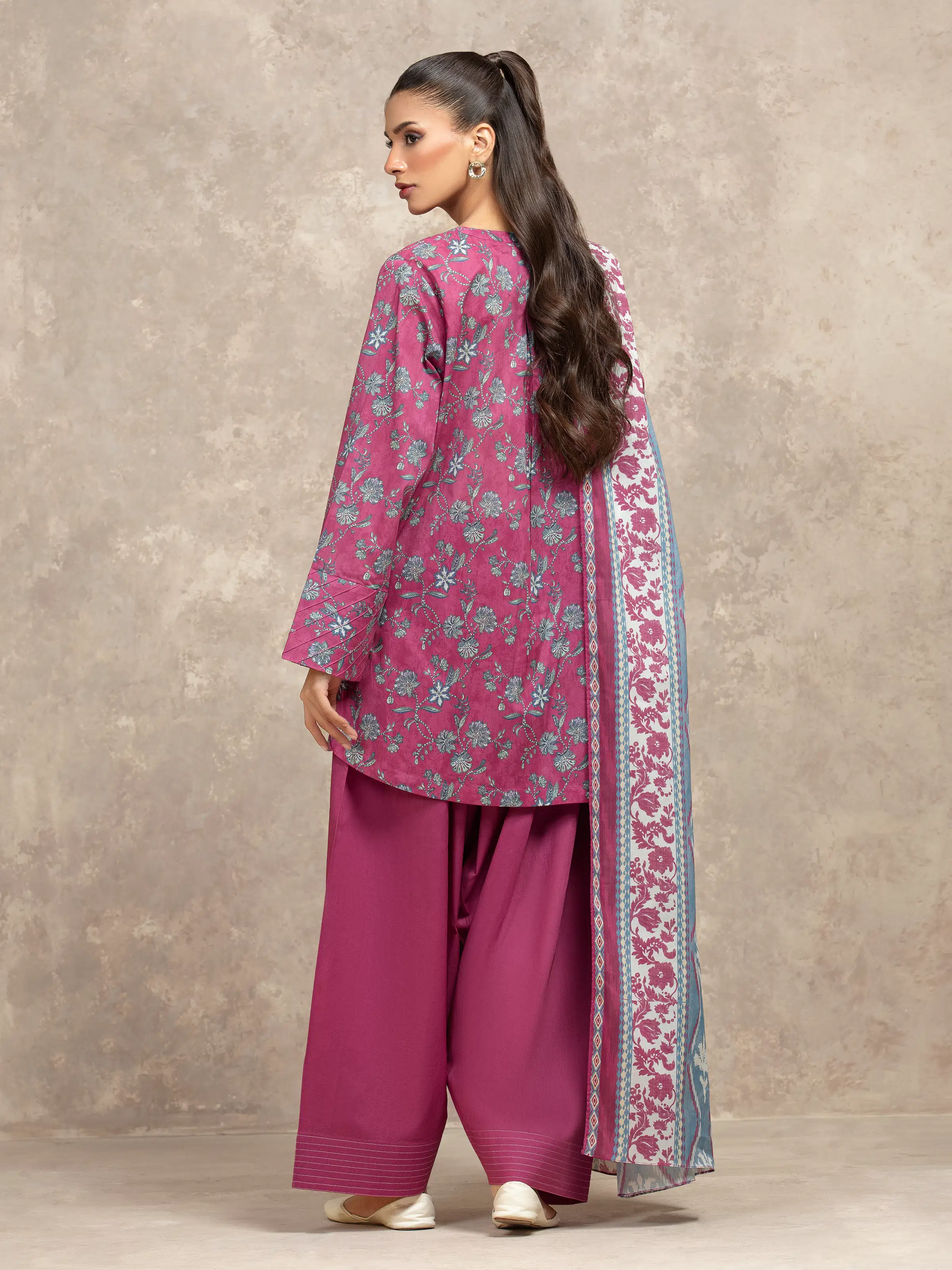 Printed Khaddar Shirt Trouser - EWU5A3-36031ST - Image 6