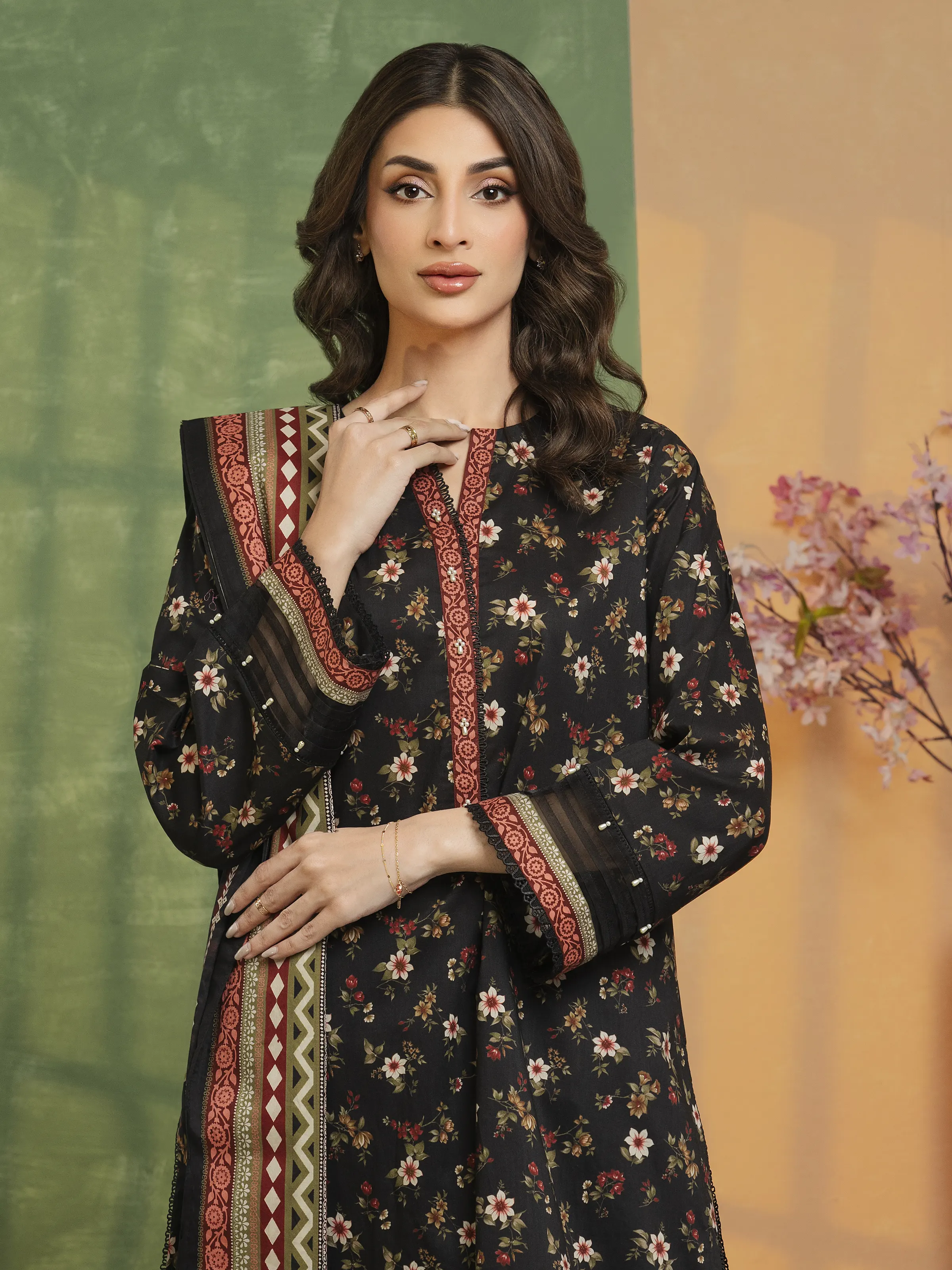 Printed Khaddar Shirt Trouser - EWU5A3-36111ST - Image 2