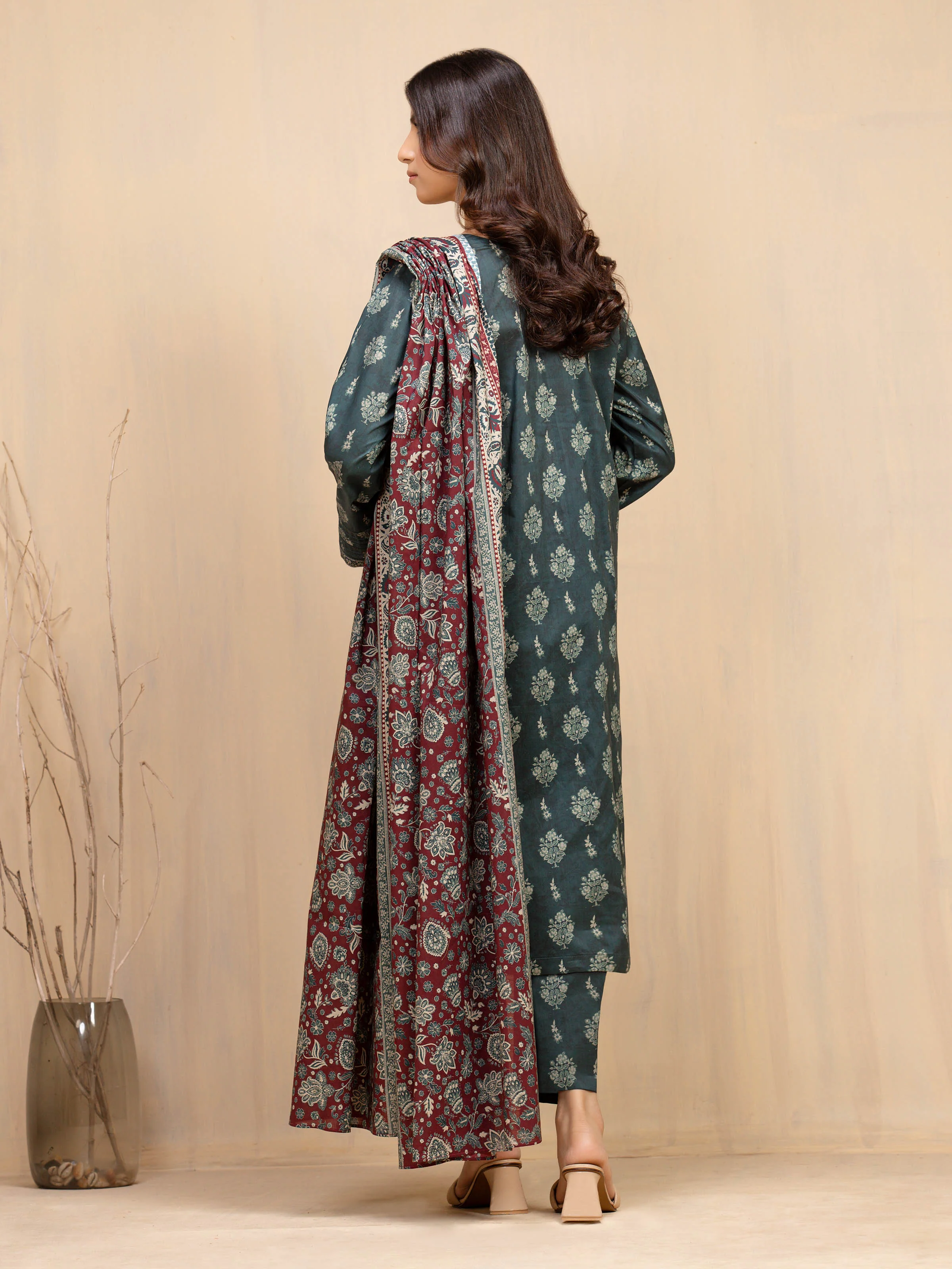 Printed Khaddar Shirt Trouser - EWU5A3-36120ST - Image 5