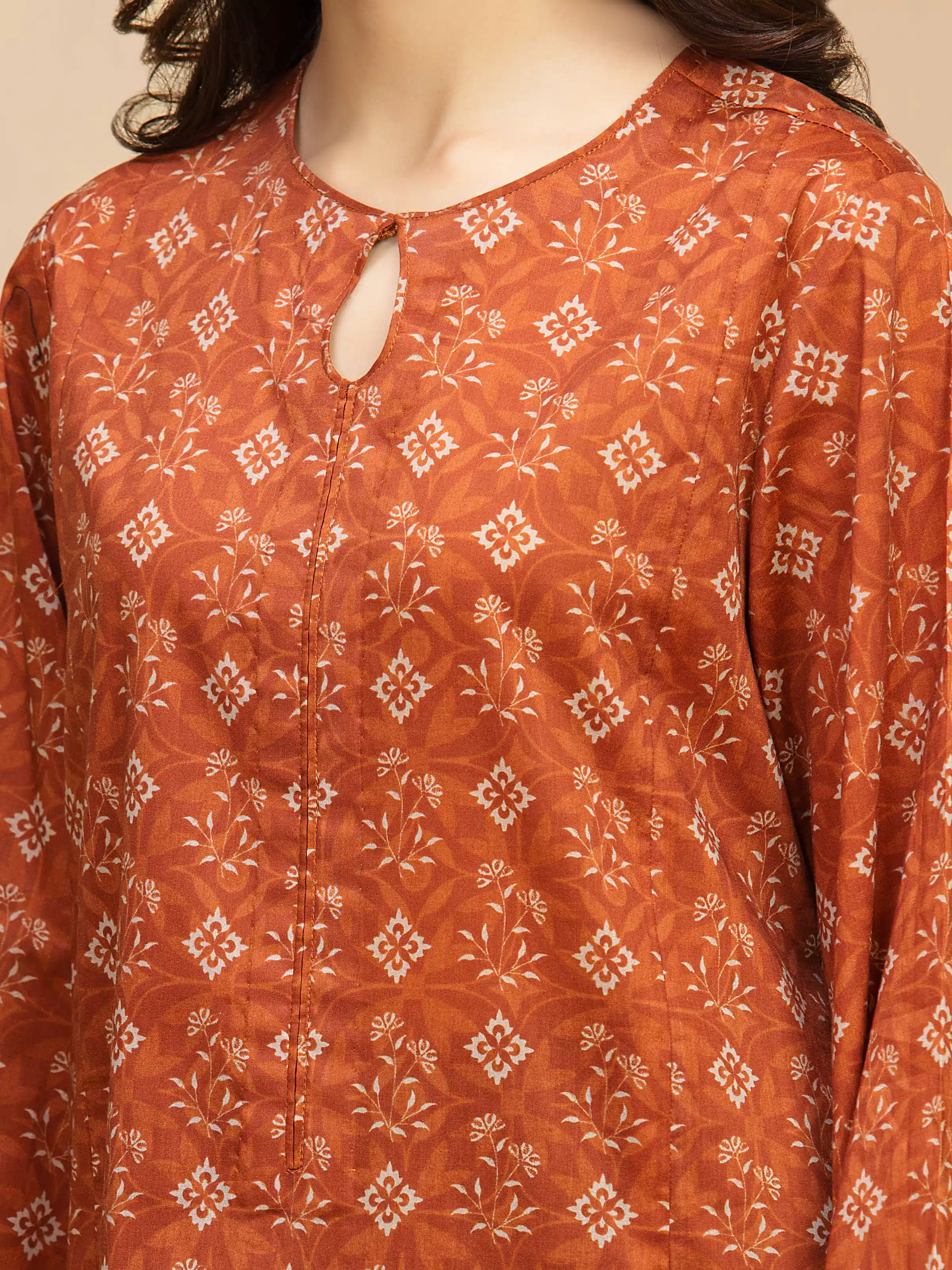 Printed Khaddar Shirt Trouser - EWU5A3-36128ST - Image 4