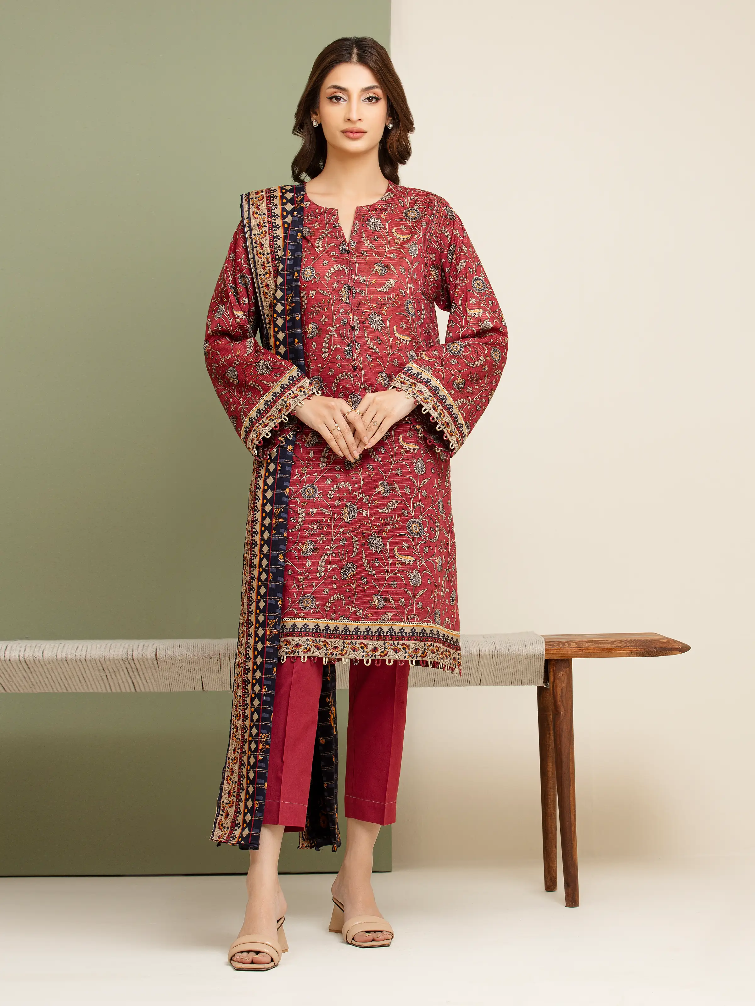 Printed Lawn Shirt Trouser - EWU5M6-011ST