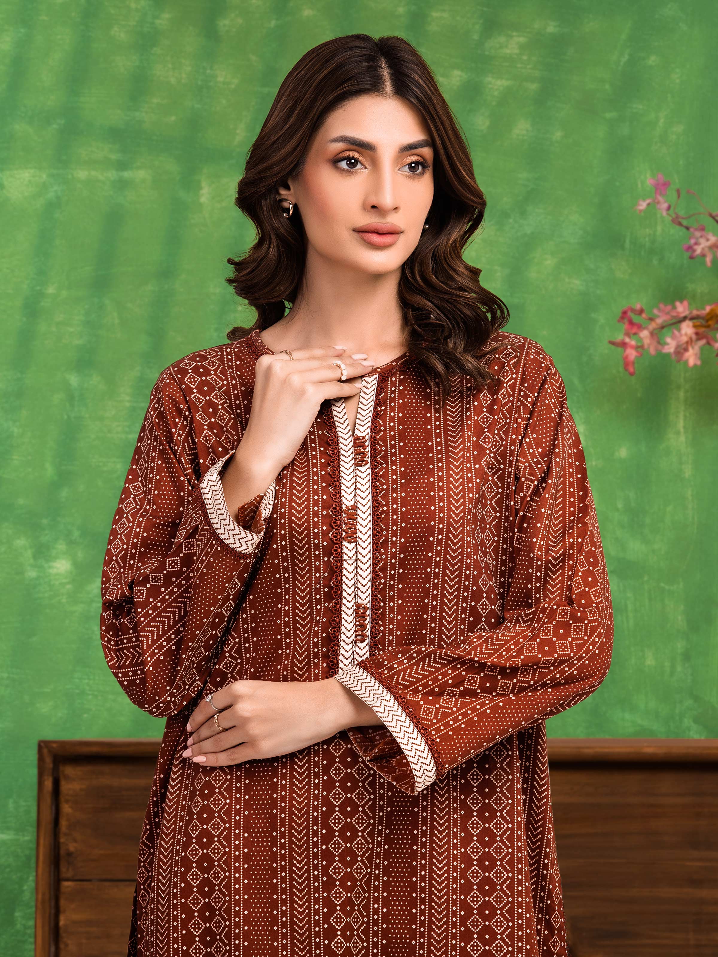 Printed Lawn Shirt Trouser - EWU6A1-36808ST - Image 2