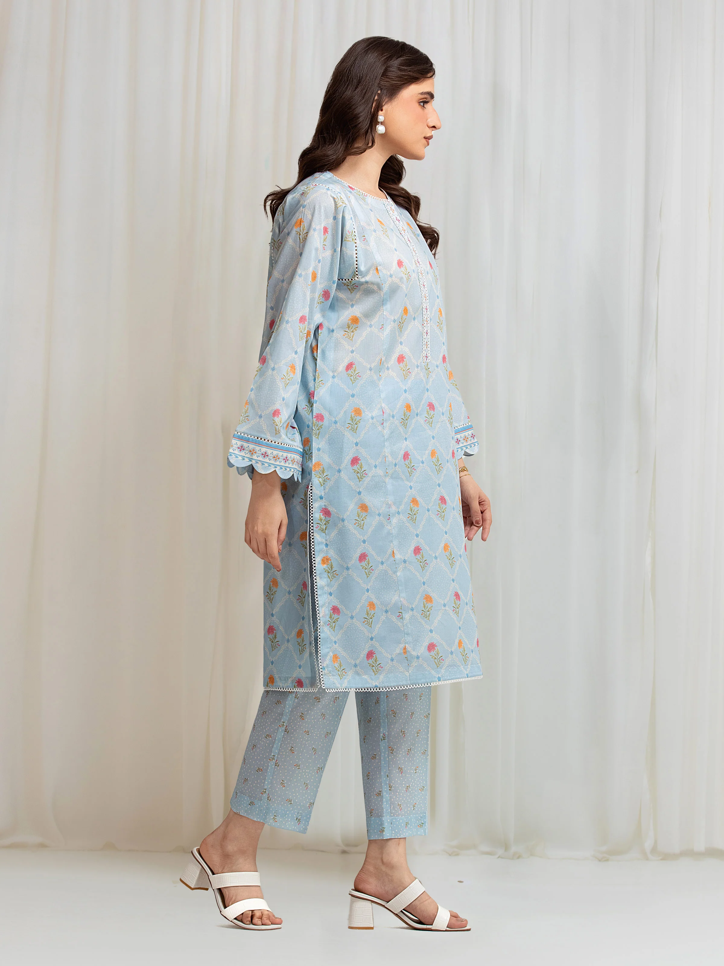 Printed Lawn Shirt Trouser - EWU6A1-36813ST - Image 5