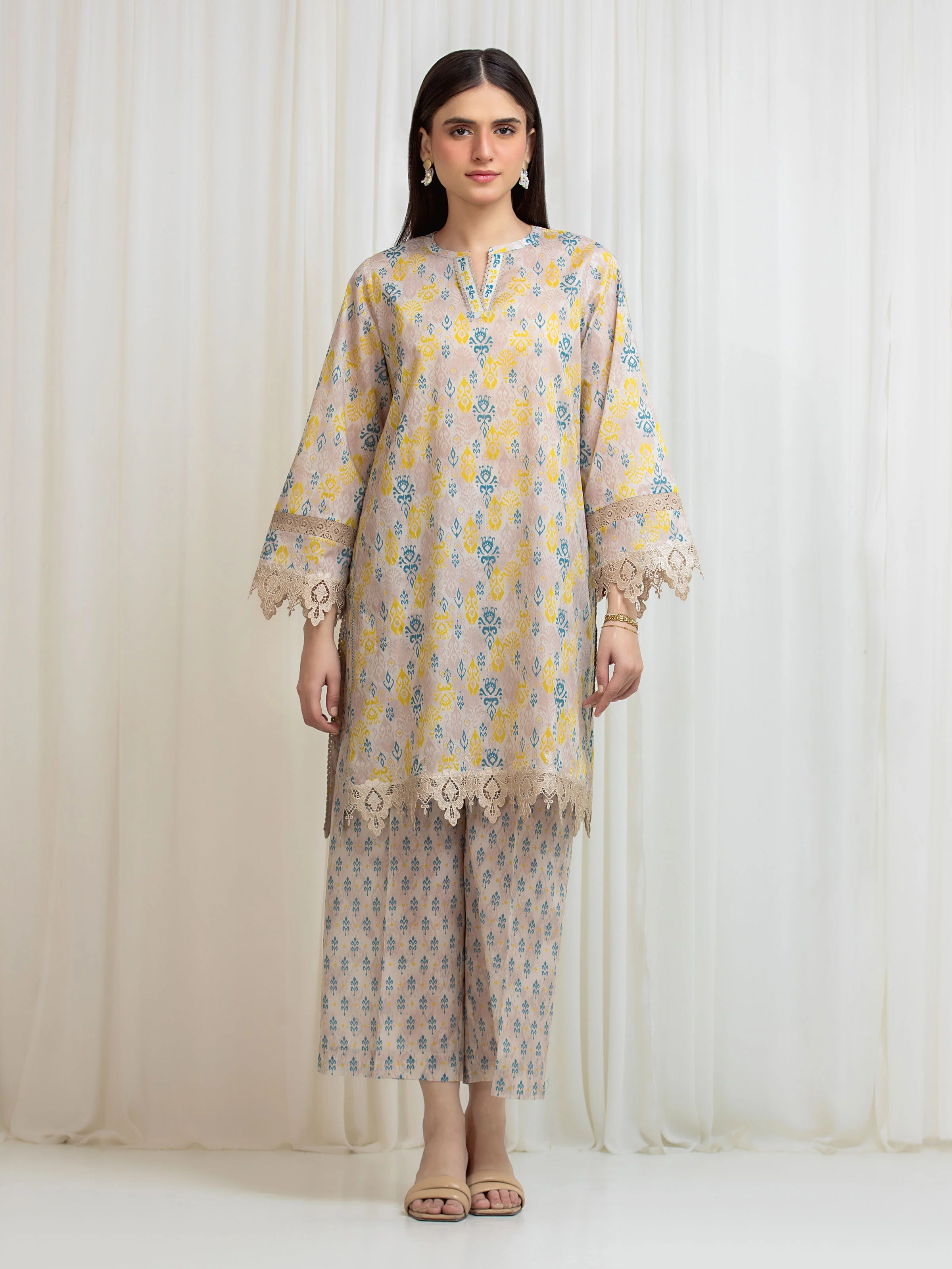 Printed Lawn Shirt Trouser - EWU6A1-36814ST