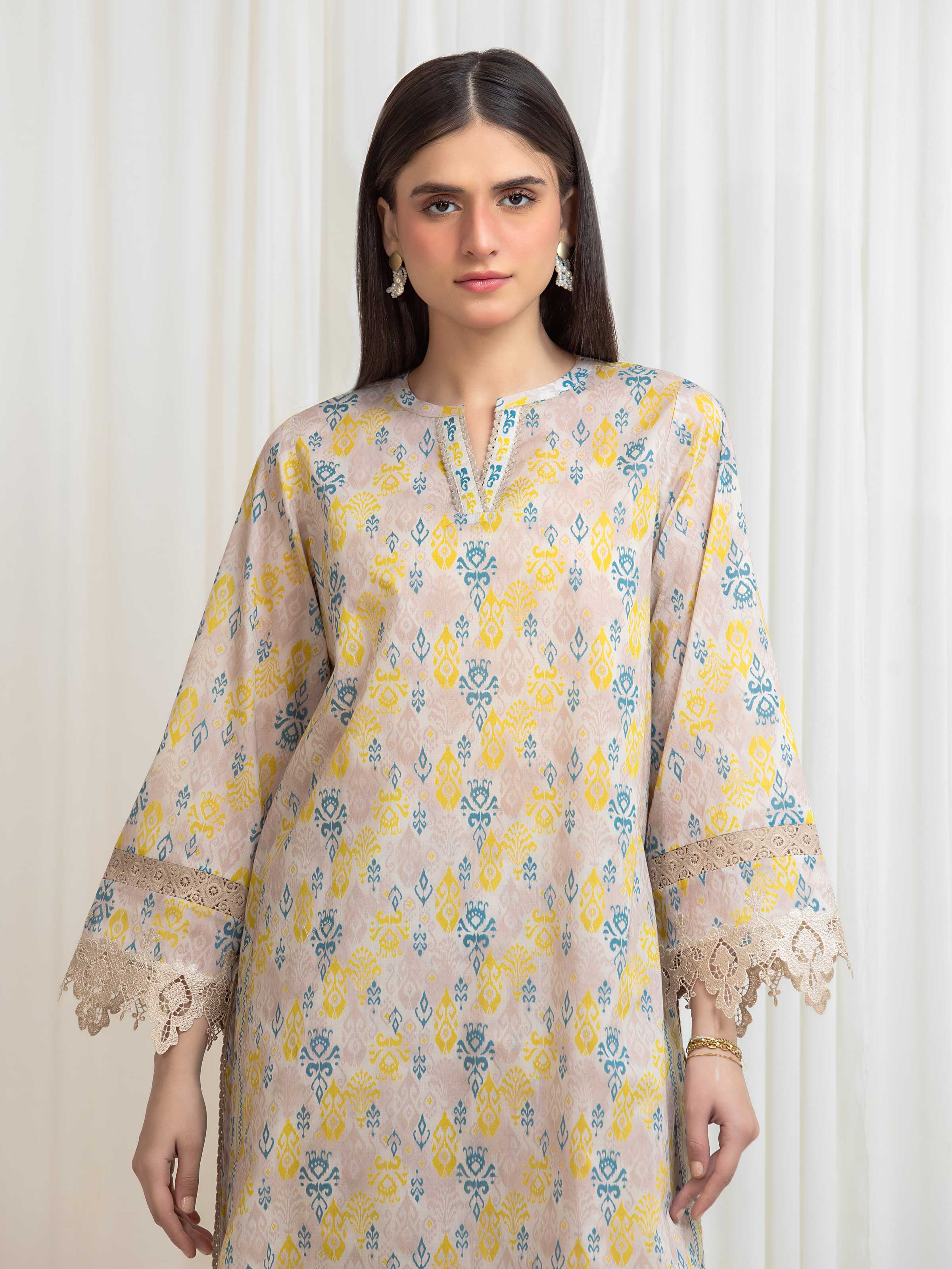 Printed Lawn Shirt Trouser - EWU6A1-36814ST - Image 2