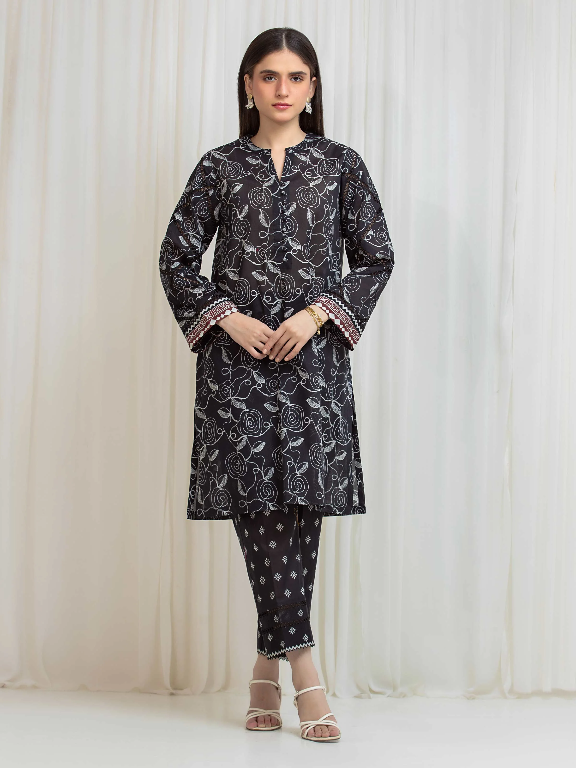 Printed Lawn Shirt Trouser - EWU6A1-36815ST