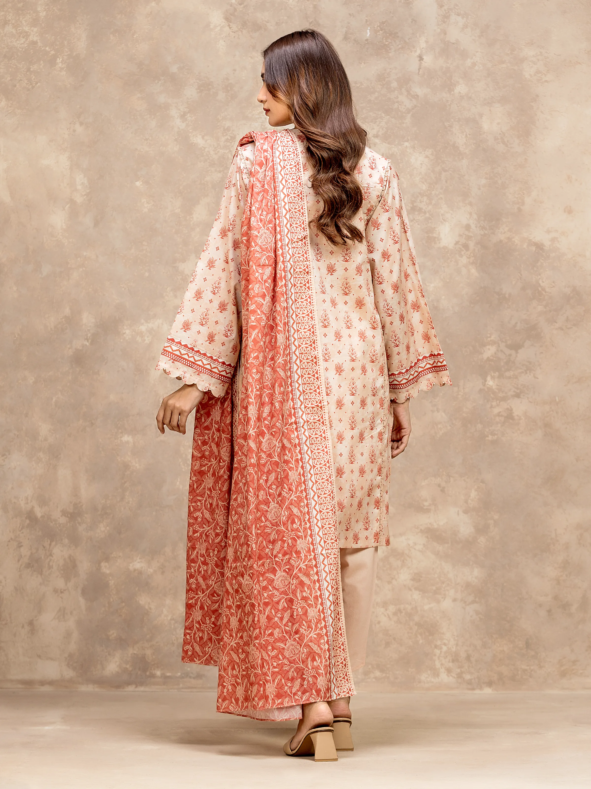 Printed Lawn Suit - EWU6A1-36528-3P - Image 5