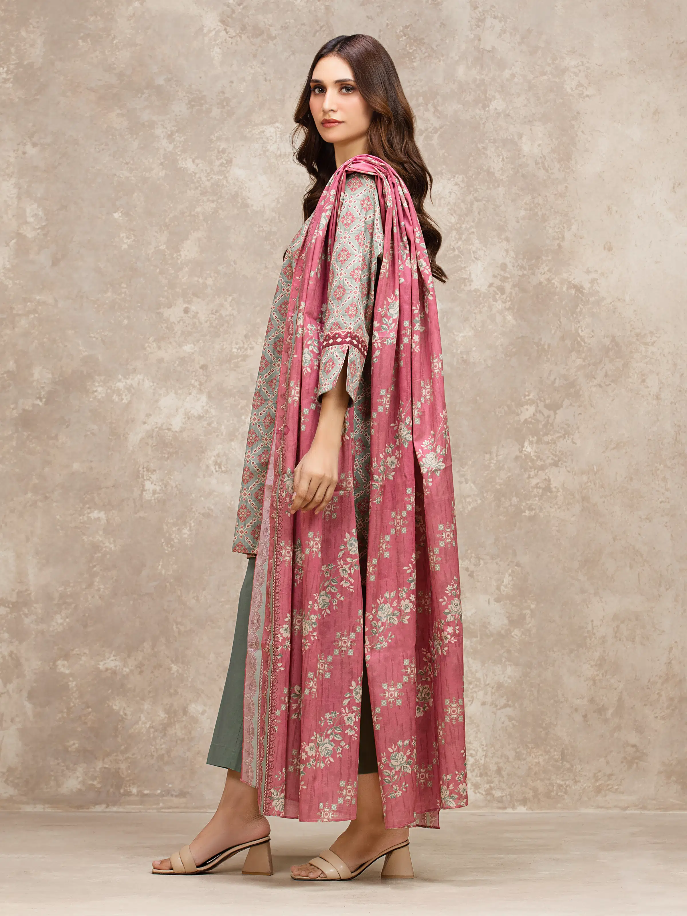 Printed Lawn Suit - EWU6A1-36537-3P - Image 6