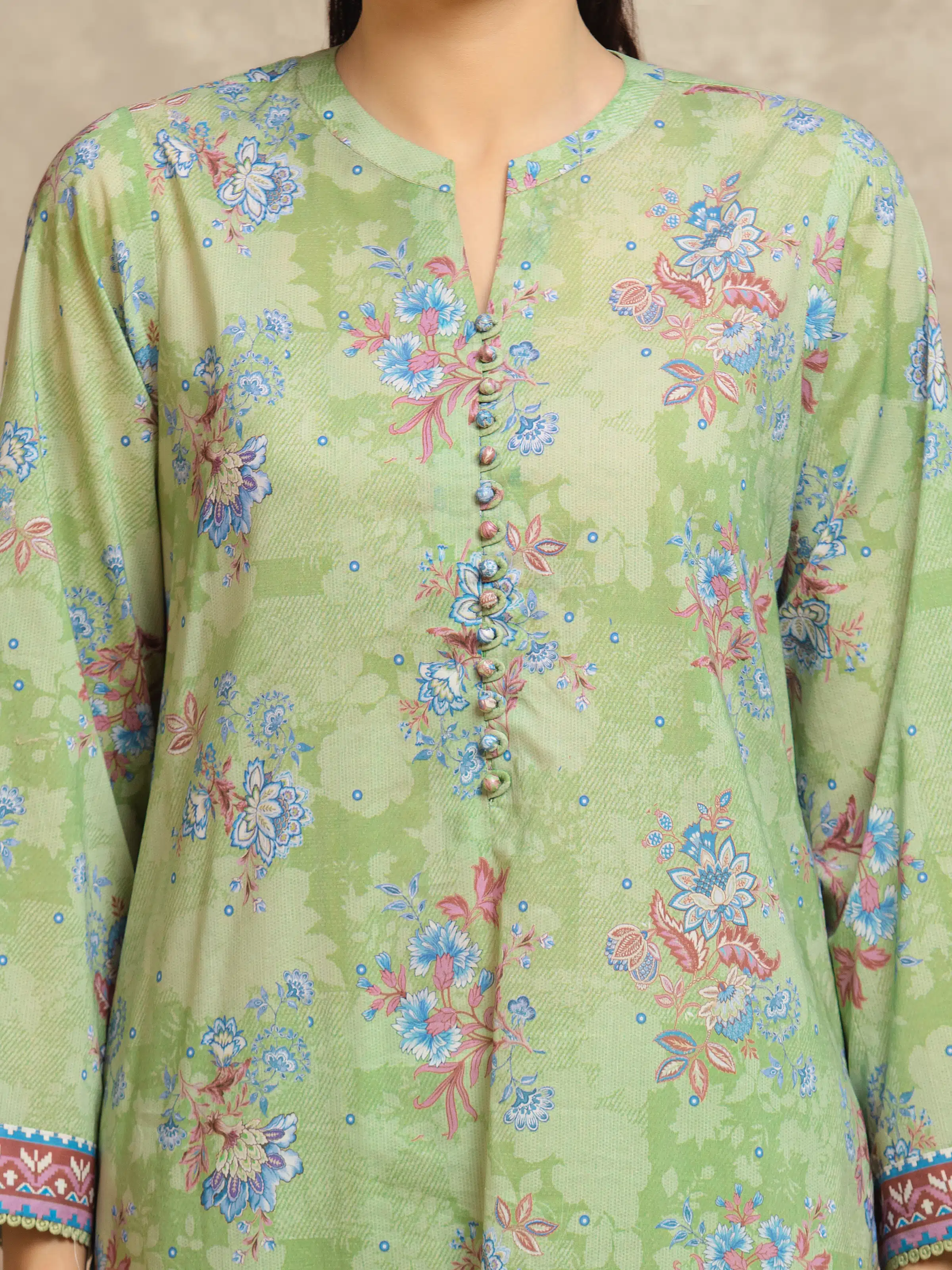 Printed Lawn Suit - EWU6A1-36545-3P - Image 3