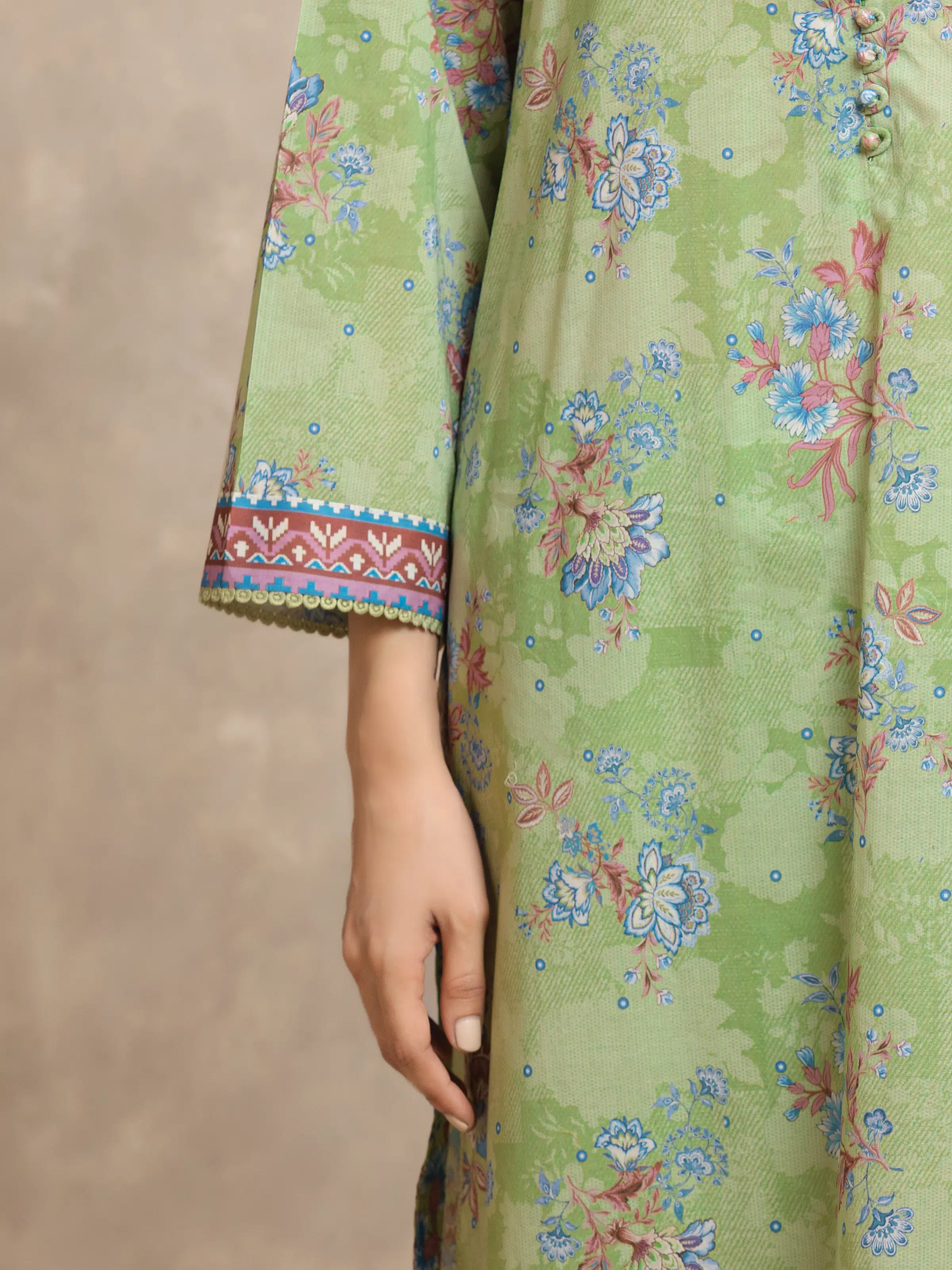 Printed Lawn Suit - EWU6A1-36545-3P - Image 4