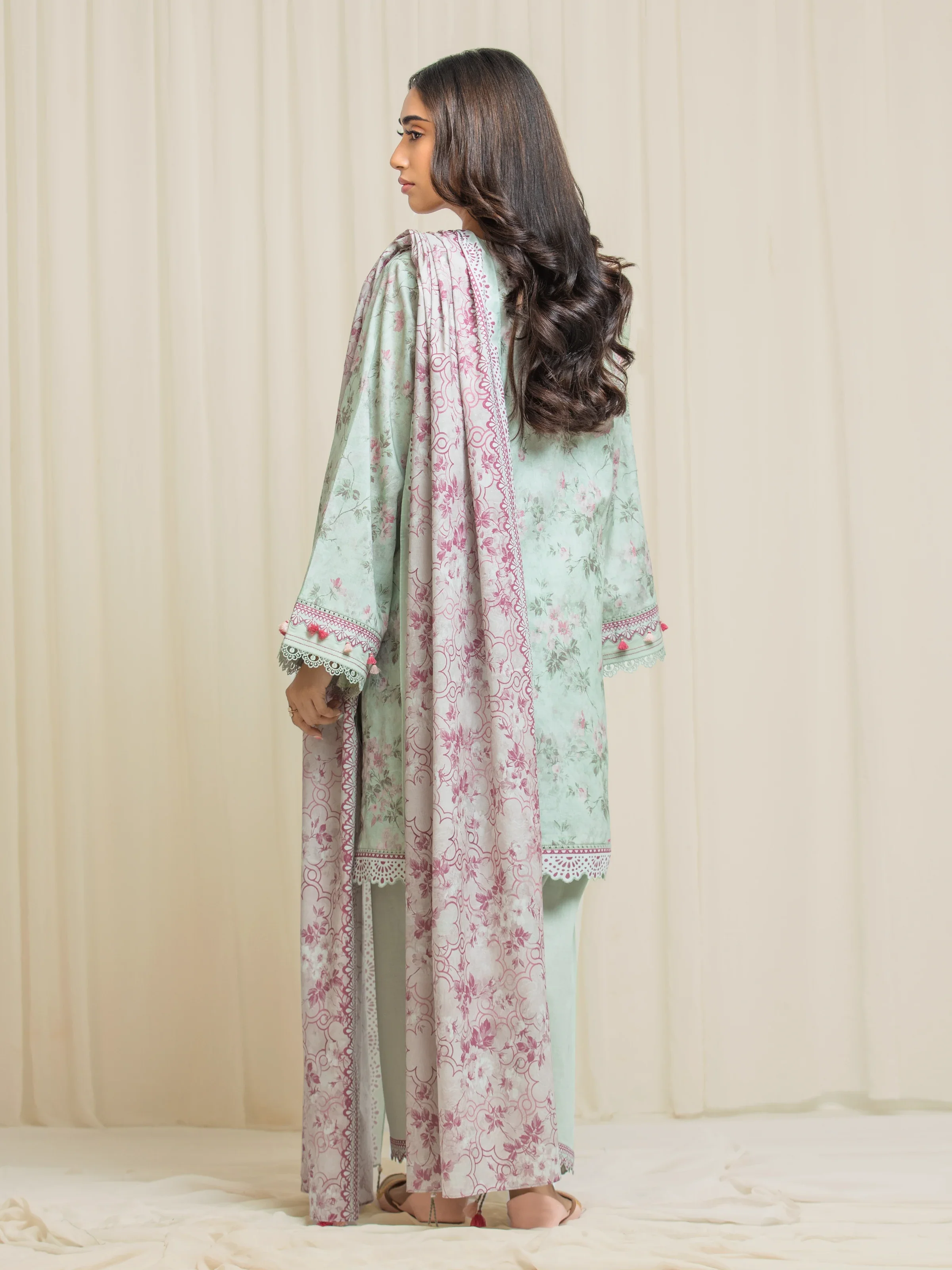 Printed Lawn Suit - EWU6A1-36546-3P - Image 6