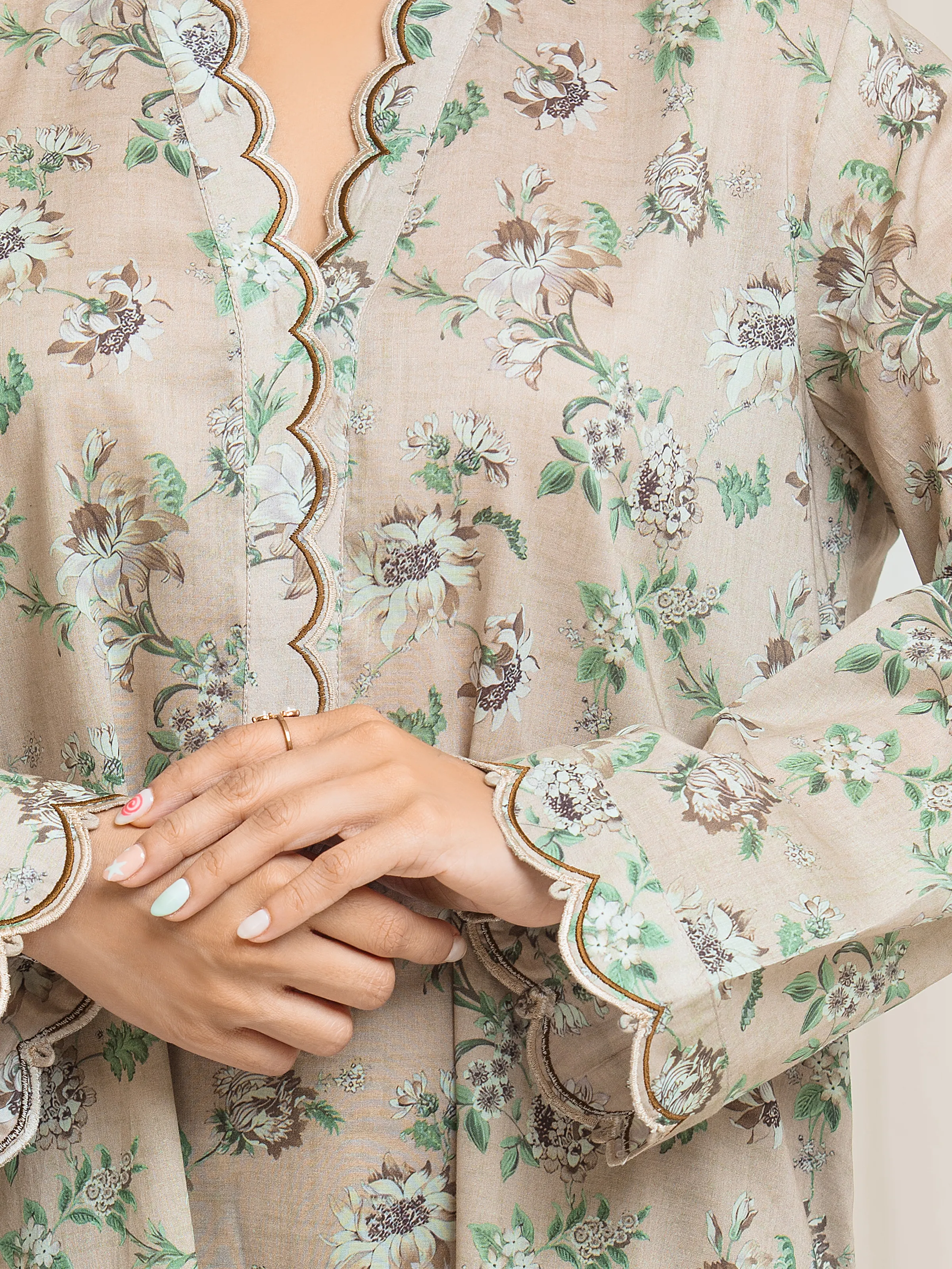 Printed Lawn Suit - EWU6A1-36557-3P - Image 3