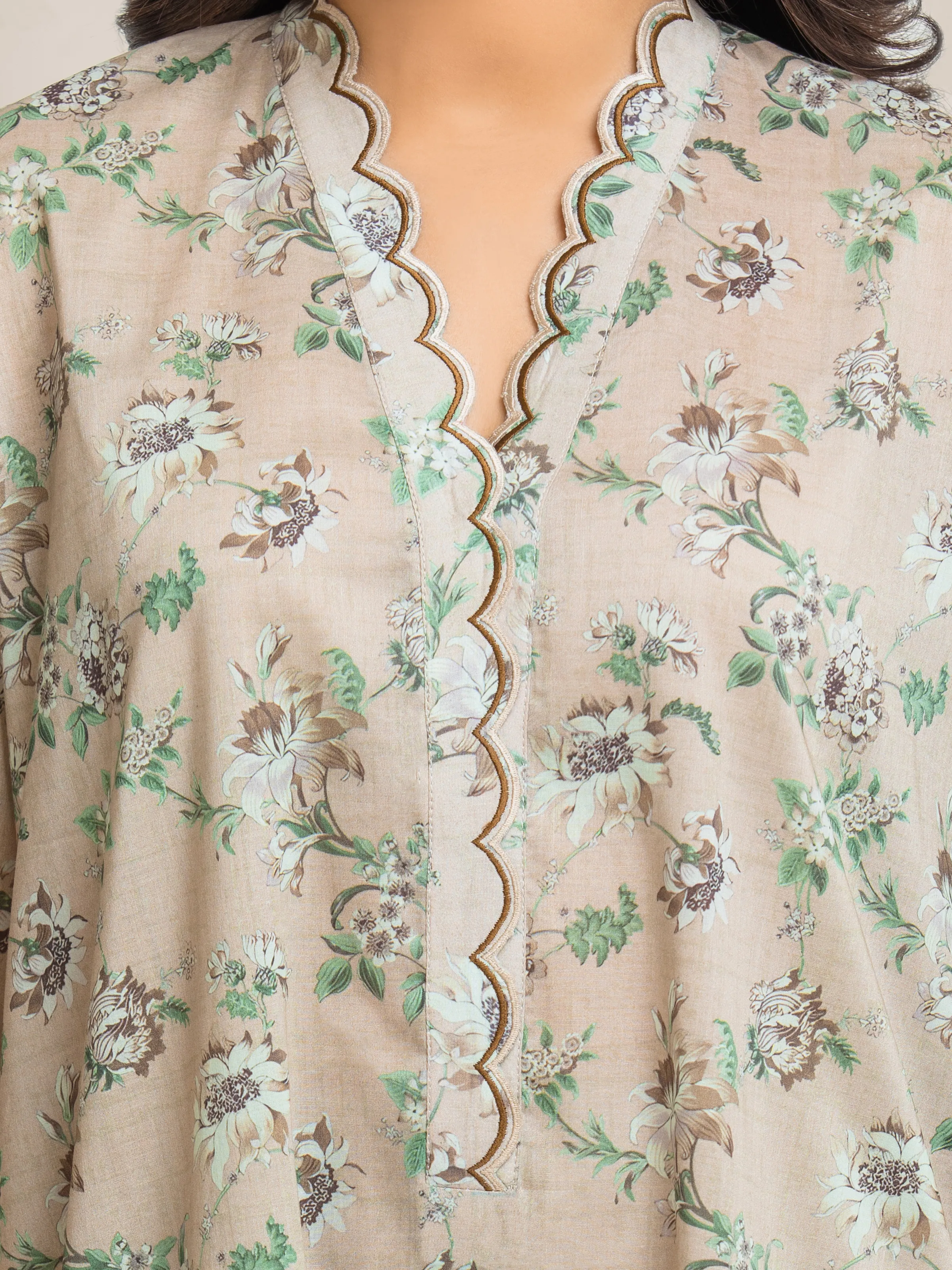 Printed Lawn Suit - EWU6A1-36557-3P - Image 4