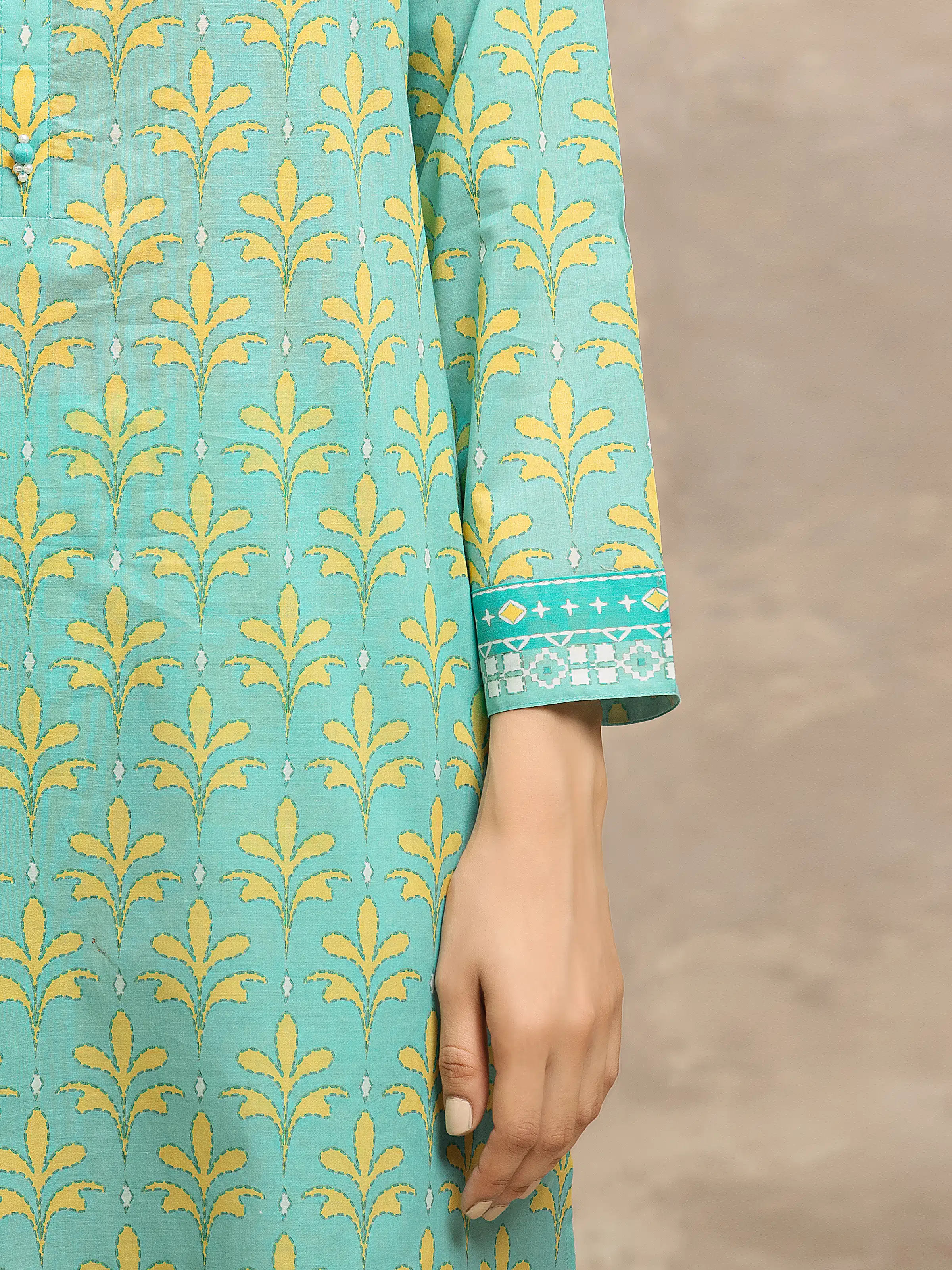 Printed Lawn Suit - EWU6A1-36565-3P - Image 3