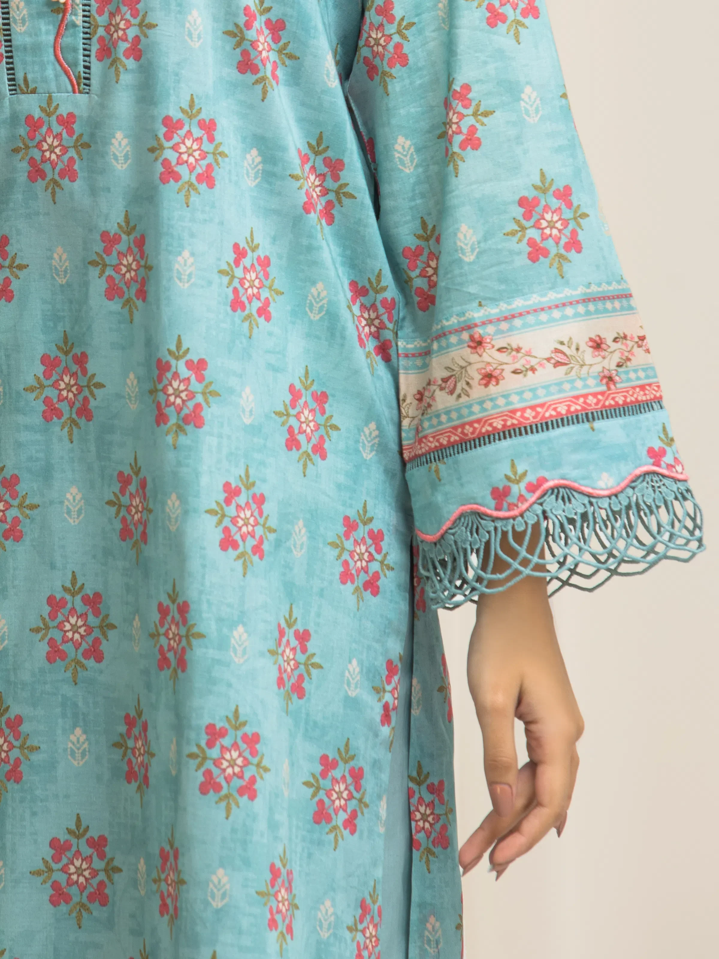 Printed Lawn Suit - EWU6A1-36573-3P - Image 4