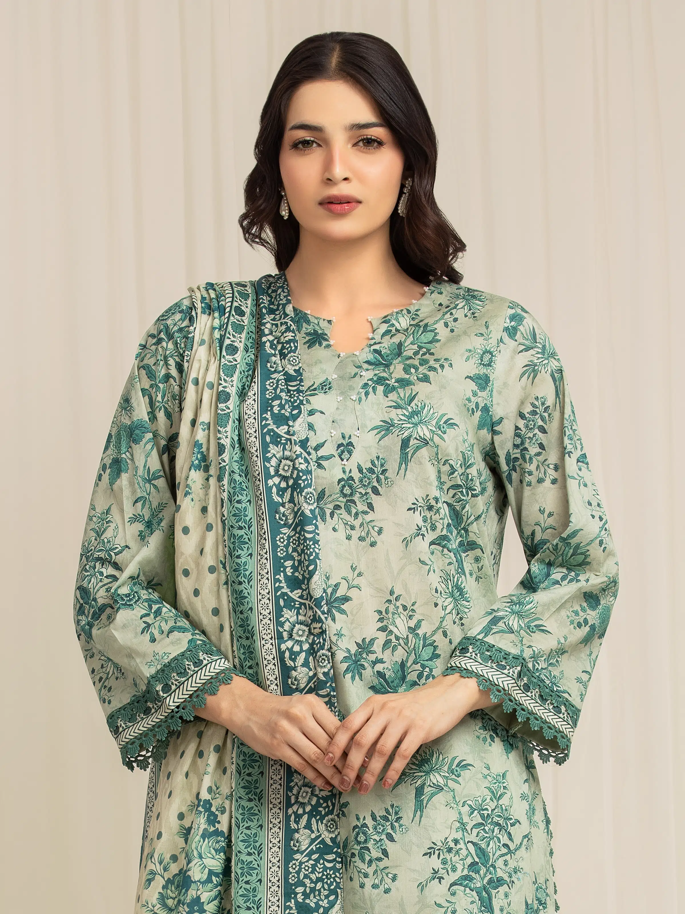 Printed Lawn Suit - EWU6A1-36585-3P - Image 2